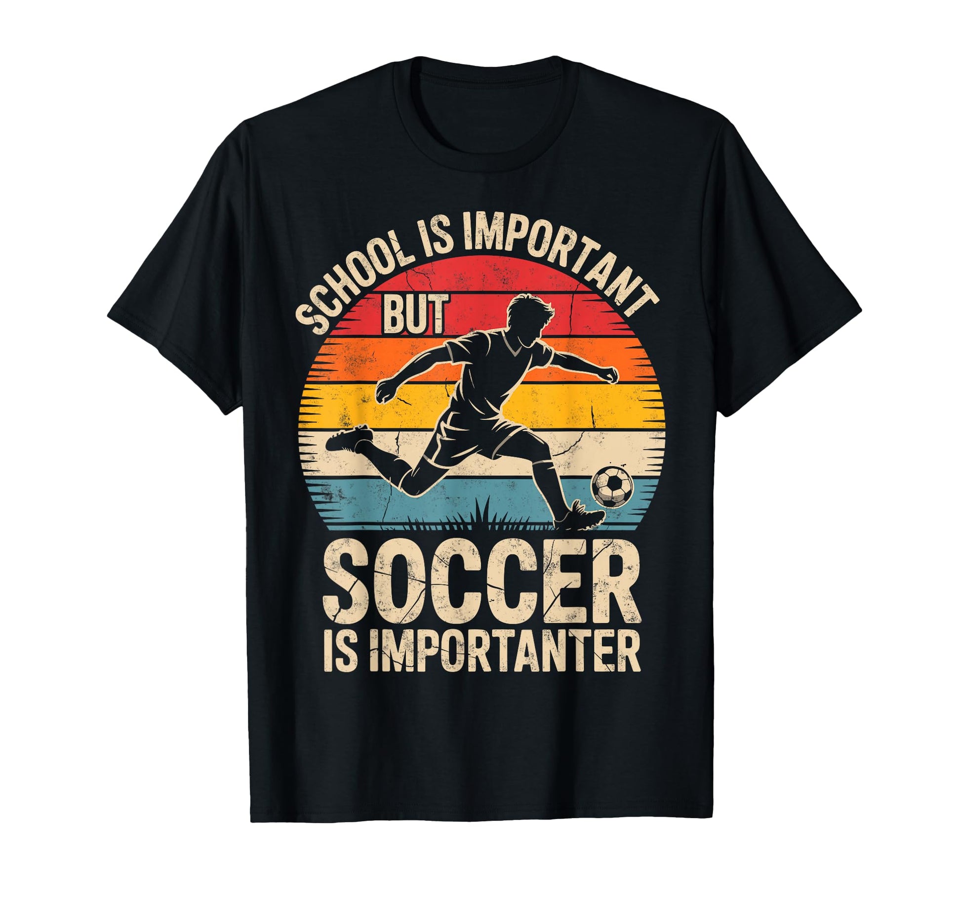 School Is Important But Soccer Is T-Shirt - Custom Art Print Unisex - T-Shirt, Sweatshirt, Hoodie