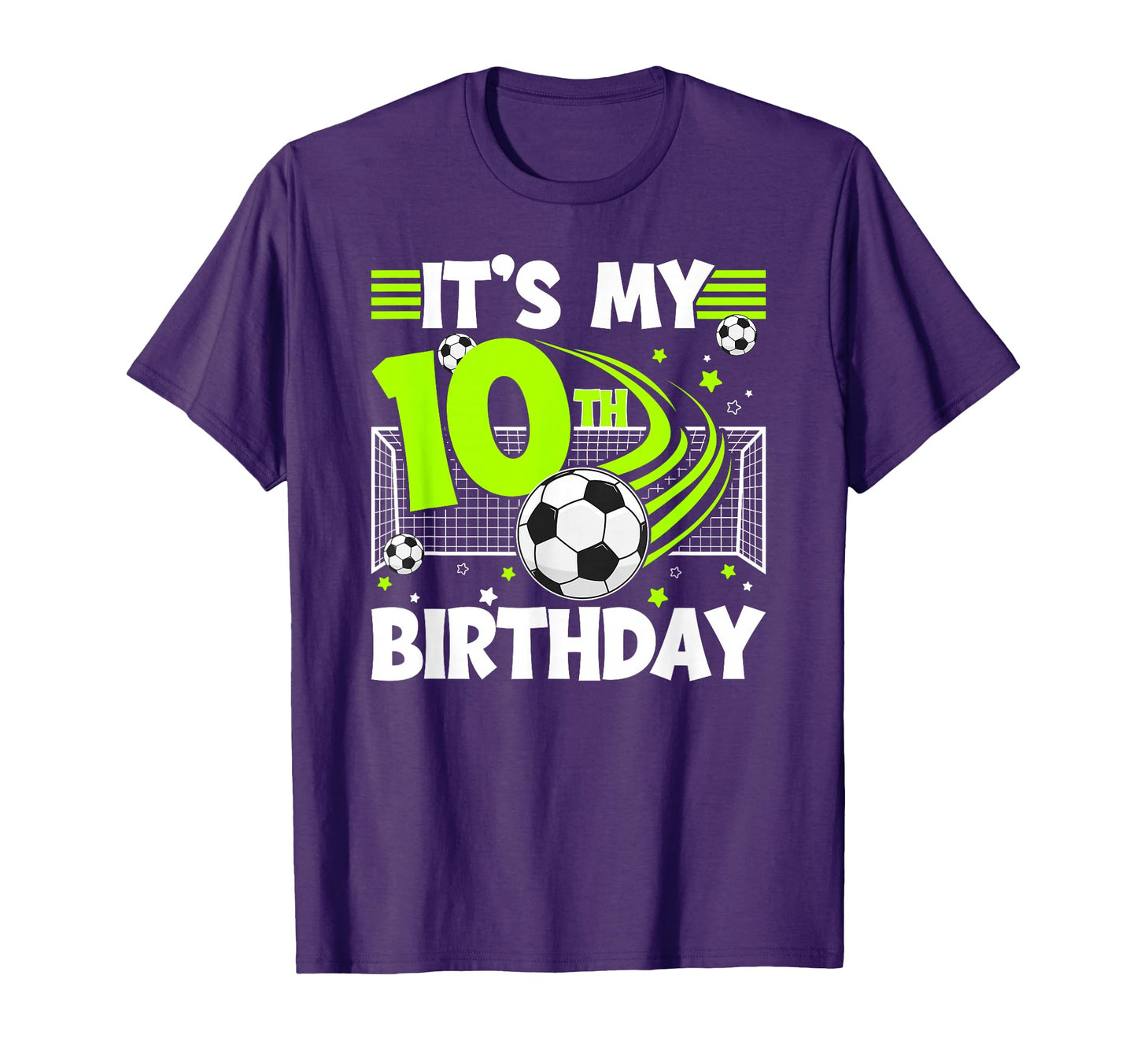 10Th Soccer Birthday Party 10 Year Old T-Shirt - Trendy Graphic for Adults - T-Shirt, Sweatshirt, Hoodie
