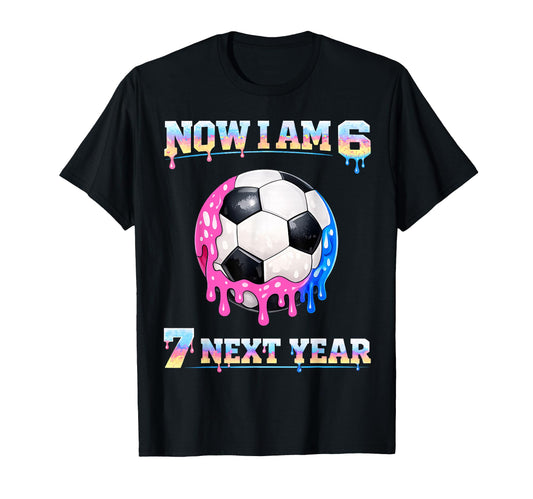 6Th Birthday Soccer Ice Cream Drip 67 T-Shirt - Trendy Graphic Men Women - T-Shirt, Sweatshirt, Hoodie
