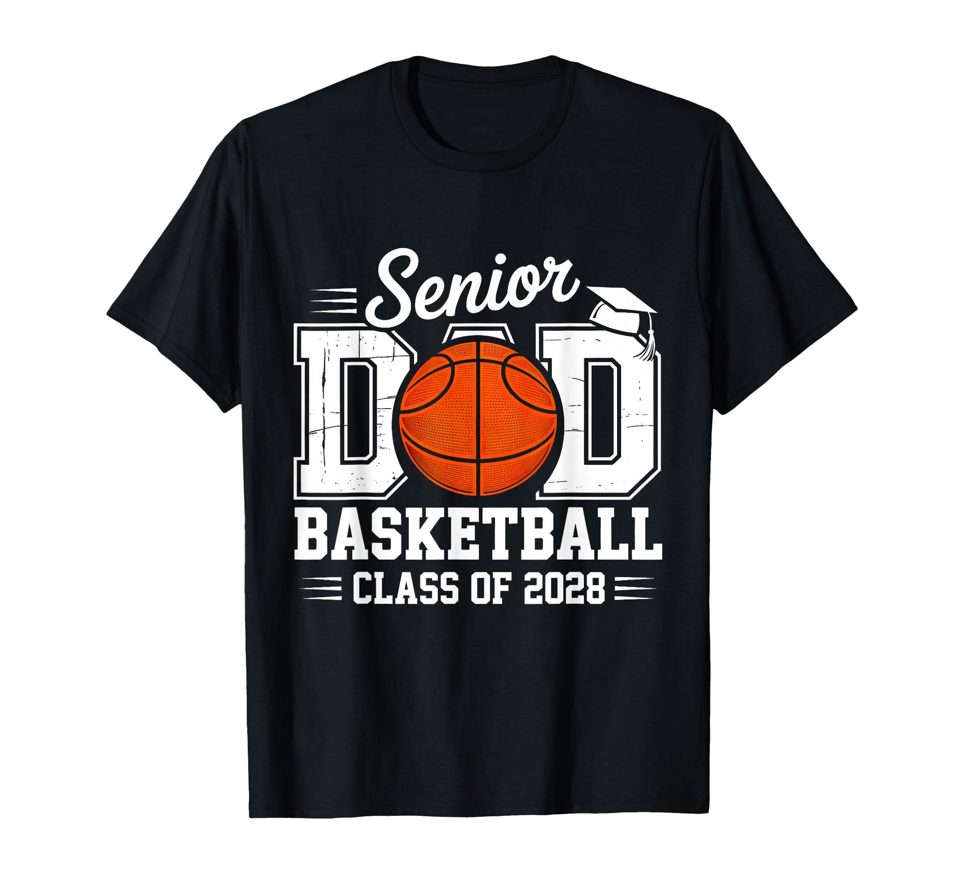 Proud Senior Dad Class 2028 Basketball T-Shirt - Unique Graphic Men Women - T-Shirt, Sweatshirt, Hoodie