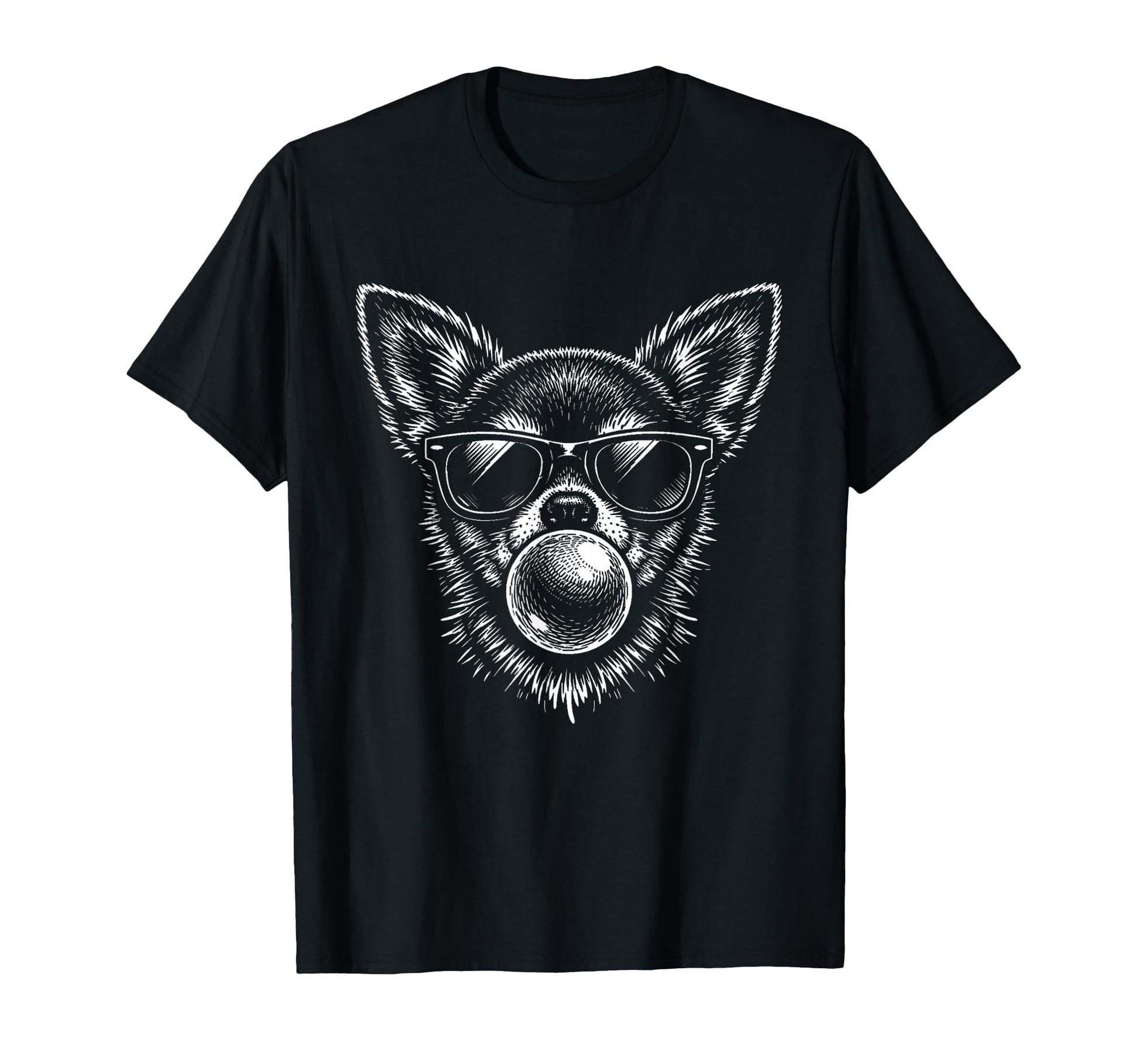 Chihuahua Dog Sunglasses Bubble Gum T-Shirt - Streetwear Style for Adults - T-Shirt, Sweatshirt, Hoodie