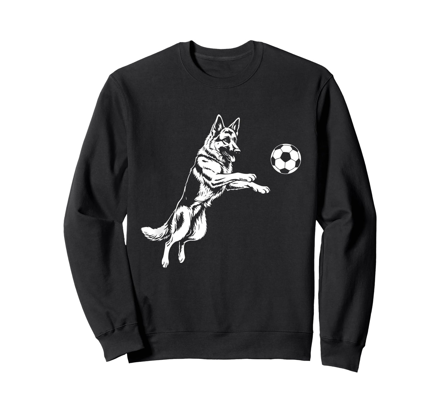 German Shepherd Soccer Player Sweatshirt - Aesthetic Graphic for Adults - T-Shirt, Sweatshirt, Hoodie