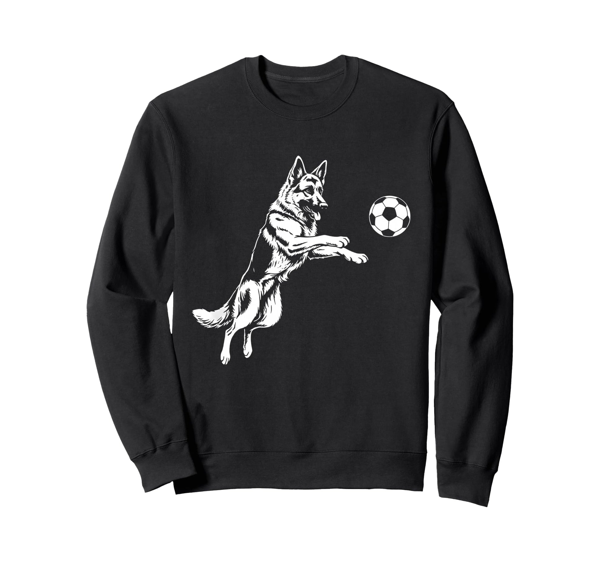 German Shepherd Soccer Player Sweatshirt - Aesthetic Graphic for Adults - T-Shirt, Sweatshirt, Hoodie