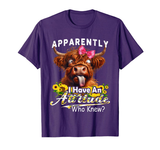 Apparently I Have Attitude Funny T-Shirt - Trendy Graphic for Adults - T-Shirt, Sweatshirt, Hoodie