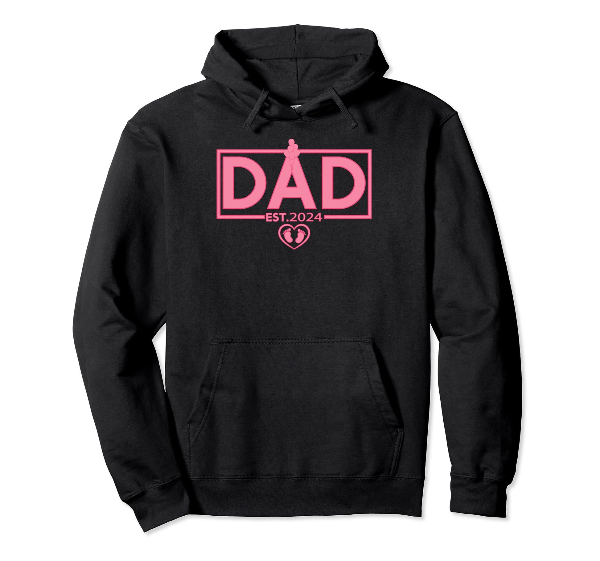 Dad Est 2024 New Father Dad Established Hoodie - Aesthetic Graphic Unisex - T-Shirt, Sweatshirt, Hoodie