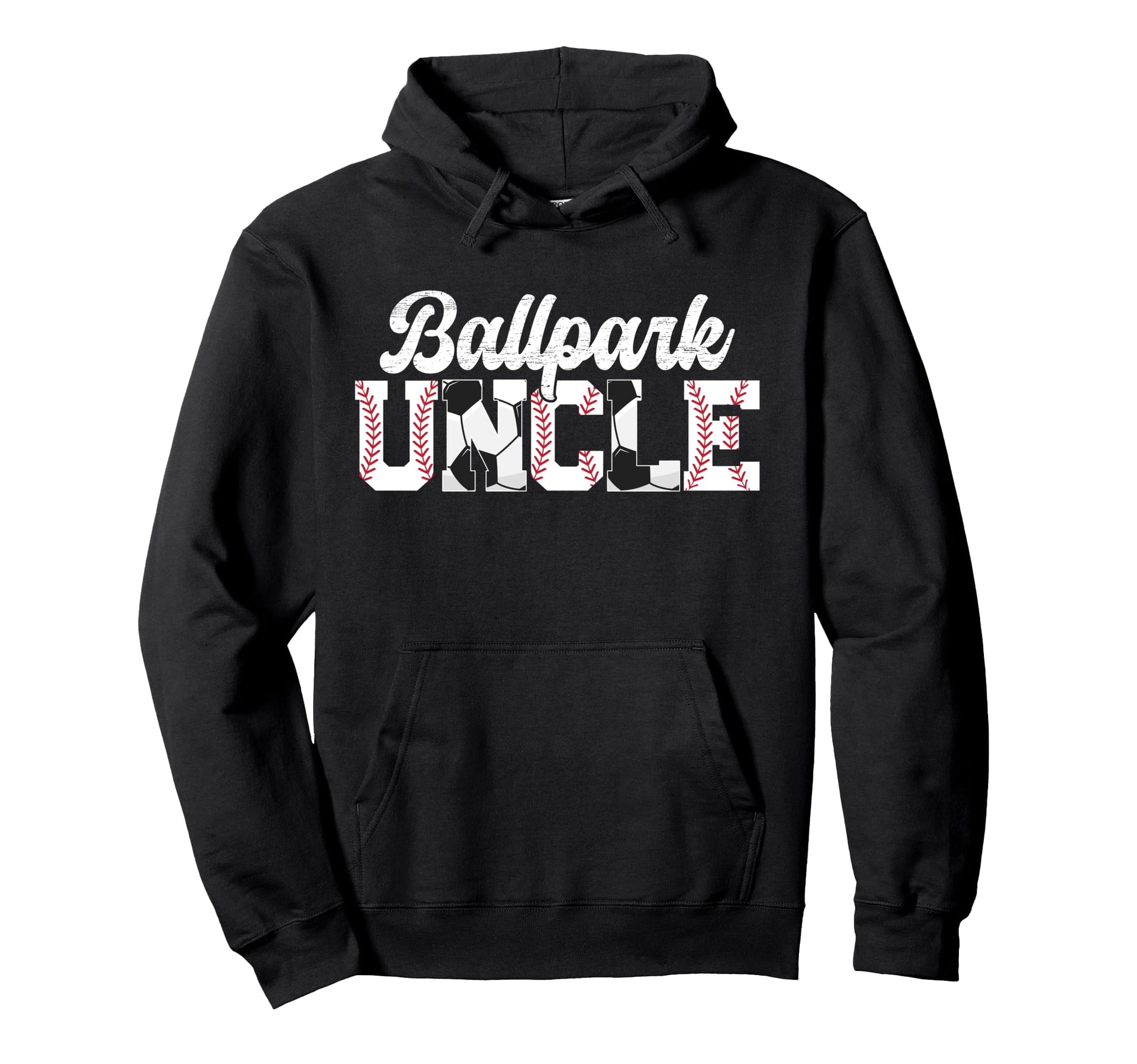 Ballpark Uncle Baseball Soccer Uncle Hoodie - Minimalist Print Men Women - T-Shirt, Sweatshirt, Hoodie