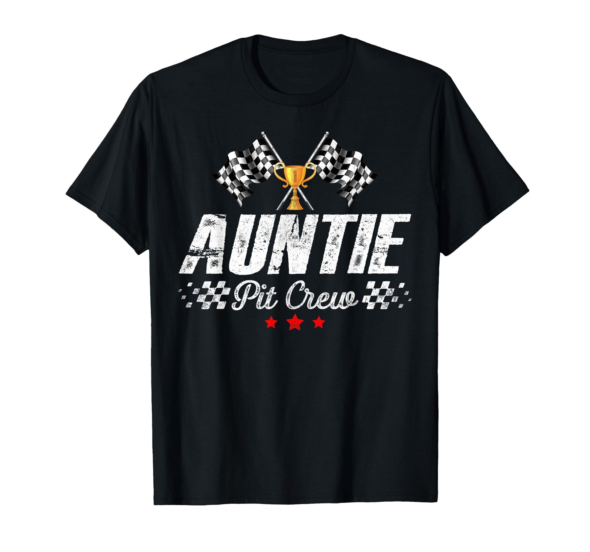Auntie Pit Crew Race Car Racing T-Shirt - Custom Art Print for Adults - T-Shirt, Sweatshirt, Hoodie