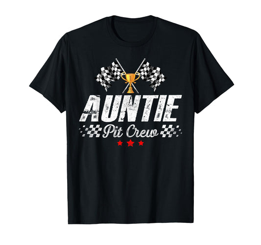 Auntie Pit Crew Race Car Racing T-Shirt - Custom Art Print for Adults - T-Shirt, Sweatshirt, Hoodie