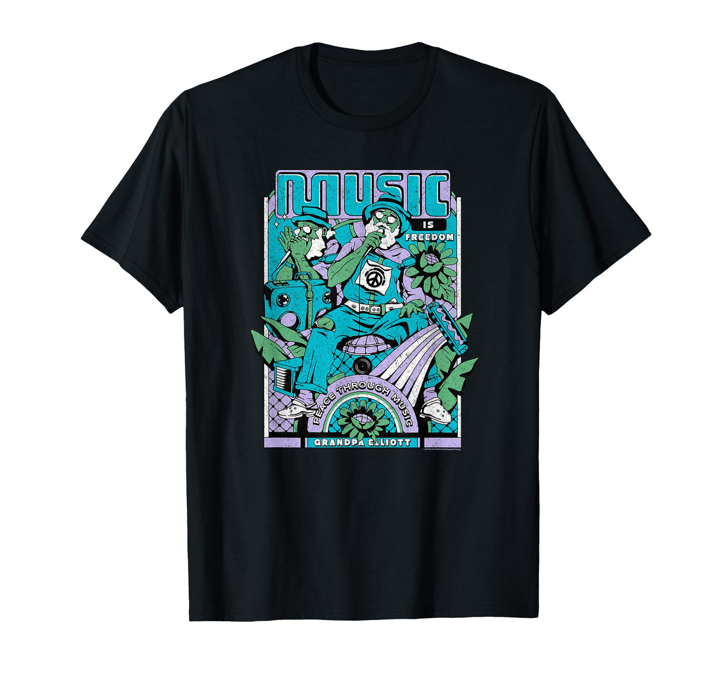 Playing Change Grandpa Elliot Music Is T-Shirt - Streetwear Style Unisex - T-Shirt, Sweatshirt, Hoodie
