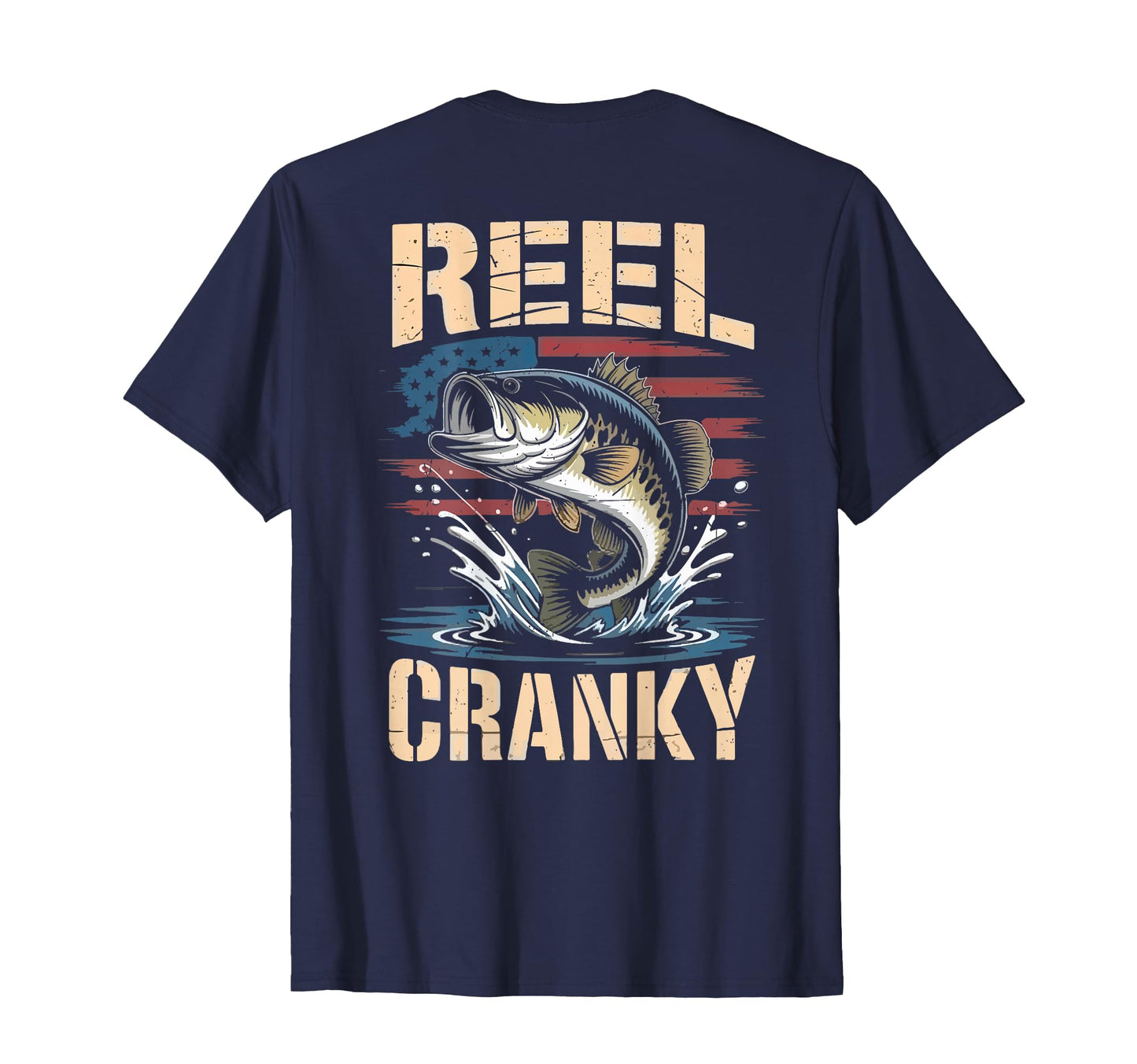 Back Reel Cranky Funny Bass T-Shirt - Fun Novelty Design for Adults - T-Shirt, Sweatshirt, Hoodie