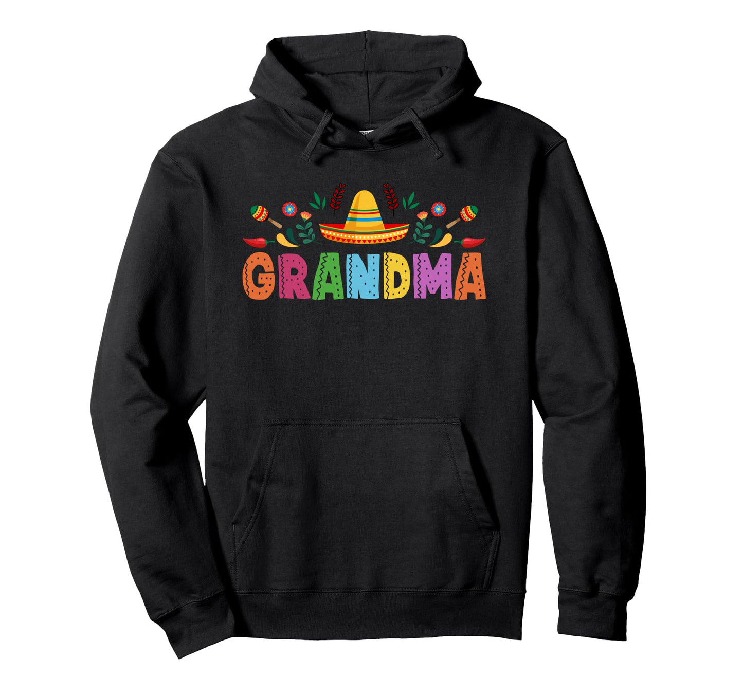 Grandma Mexican Fiesta Bday Party Hoodie - Aesthetic Graphic Men Women - T-Shirt, Sweatshirt, Hoodie
