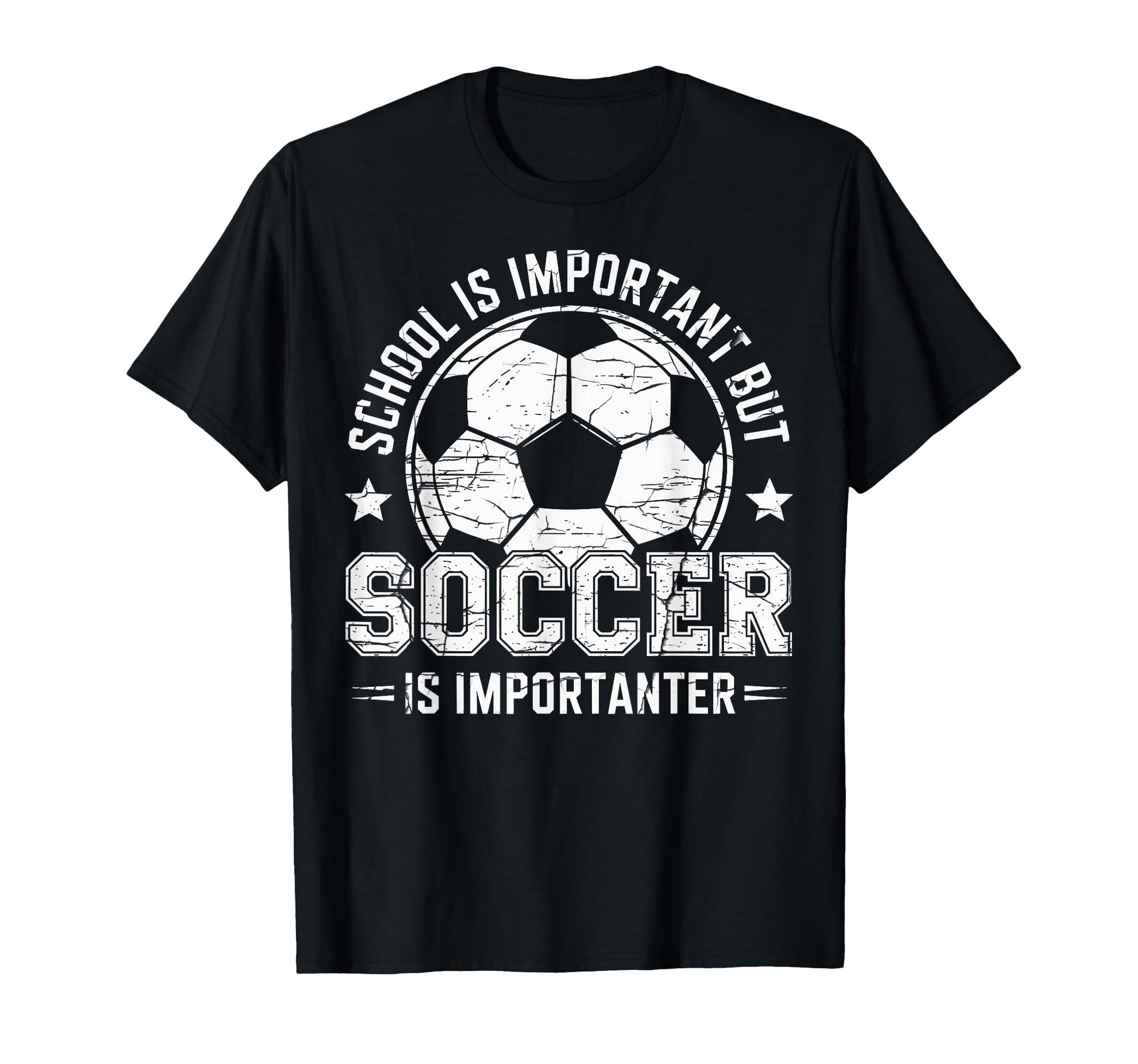 School Is Important But Soccer Is T-Shirt - Custom Art Print for Adults - T-Shirt, Sweatshirt, Hoodie