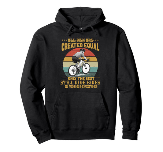 All Are Created Equal Biking Cyclist Hoodie - Minimalist Print Men Women - T-Shirt, Sweatshirt, Hoodie