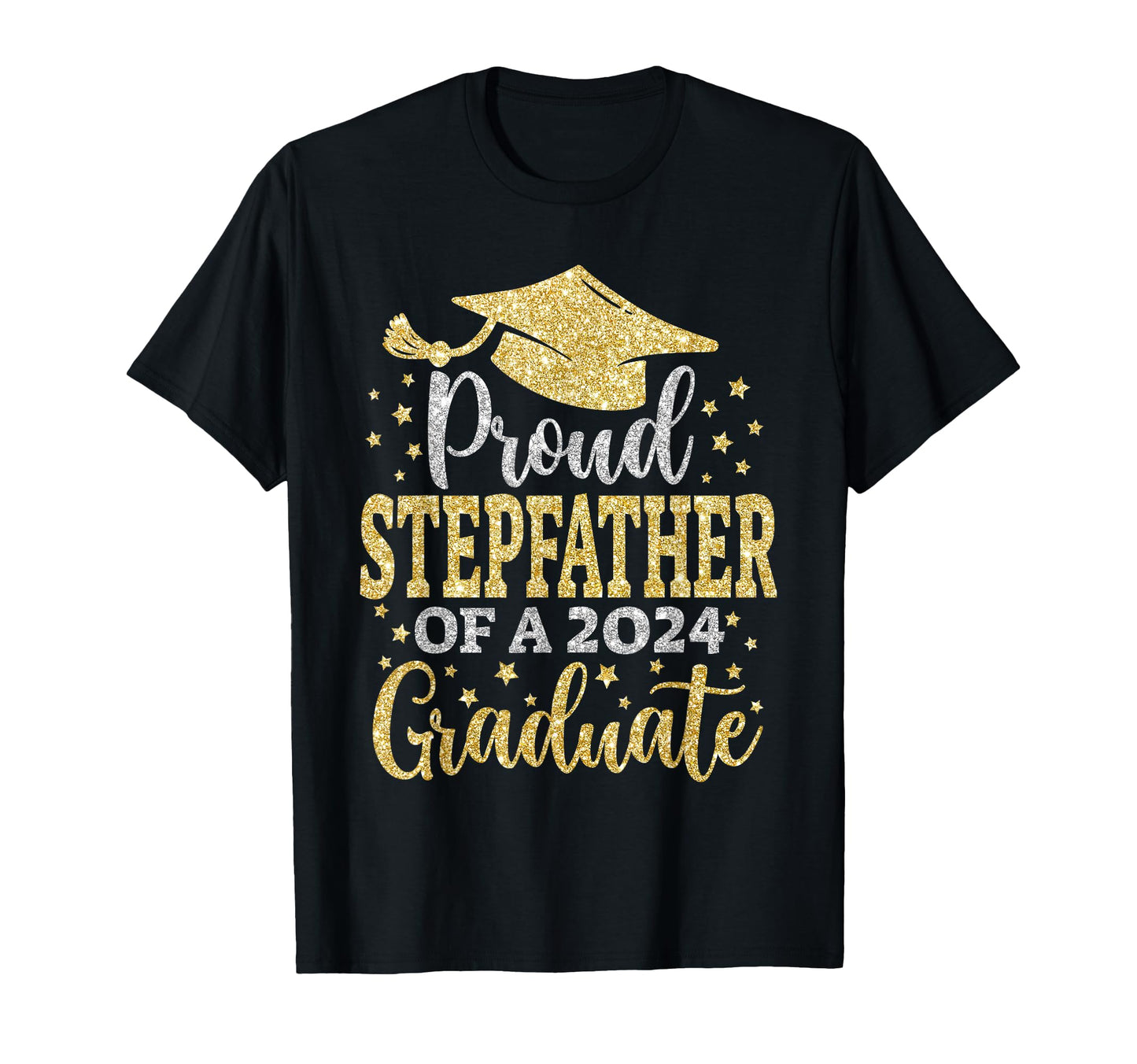 Stepfather Senior 2024 Proud Dad T-Shirt - Fun Novelty Design for Adults - T-Shirt, Sweatshirt, Hoodie
