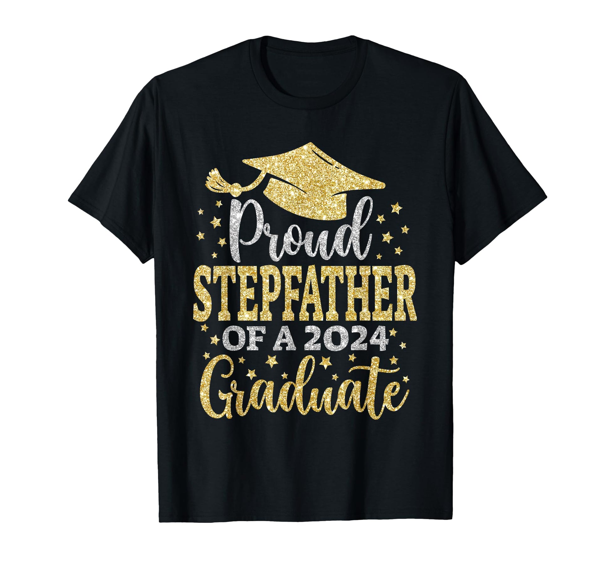 Stepfather Senior 2024 Proud Dad T-Shirt - Fun Novelty Design for Adults - T-Shirt, Sweatshirt, Hoodie