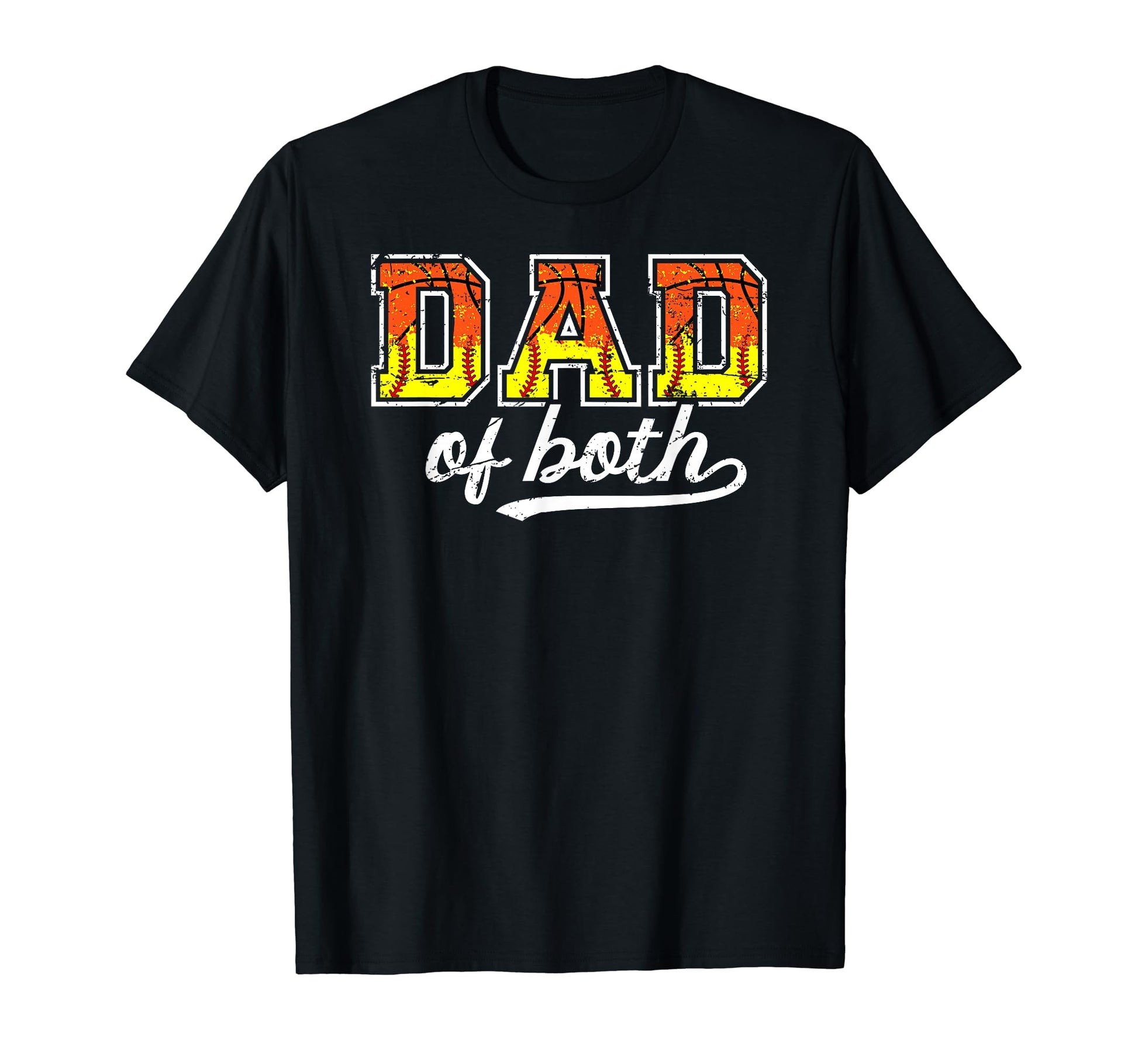 Dad Both Proud Basketball Softball T-Shirt - Custom Art Print for Adults - T-Shirt, Sweatshirt, Hoodie