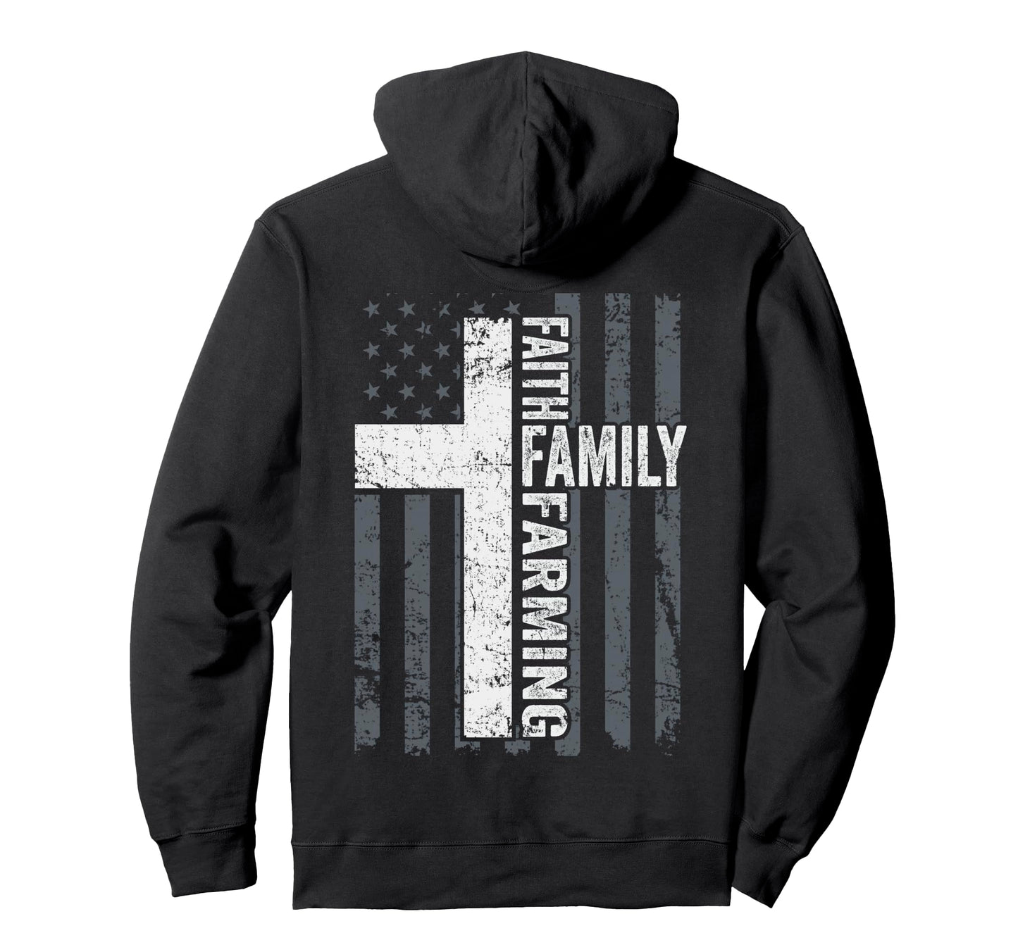 Faith Family Farming Freedom Farmer Usa Hoodie - Trendy Graphic for Adults - T-Shirt, Sweatshirt, Hoodie