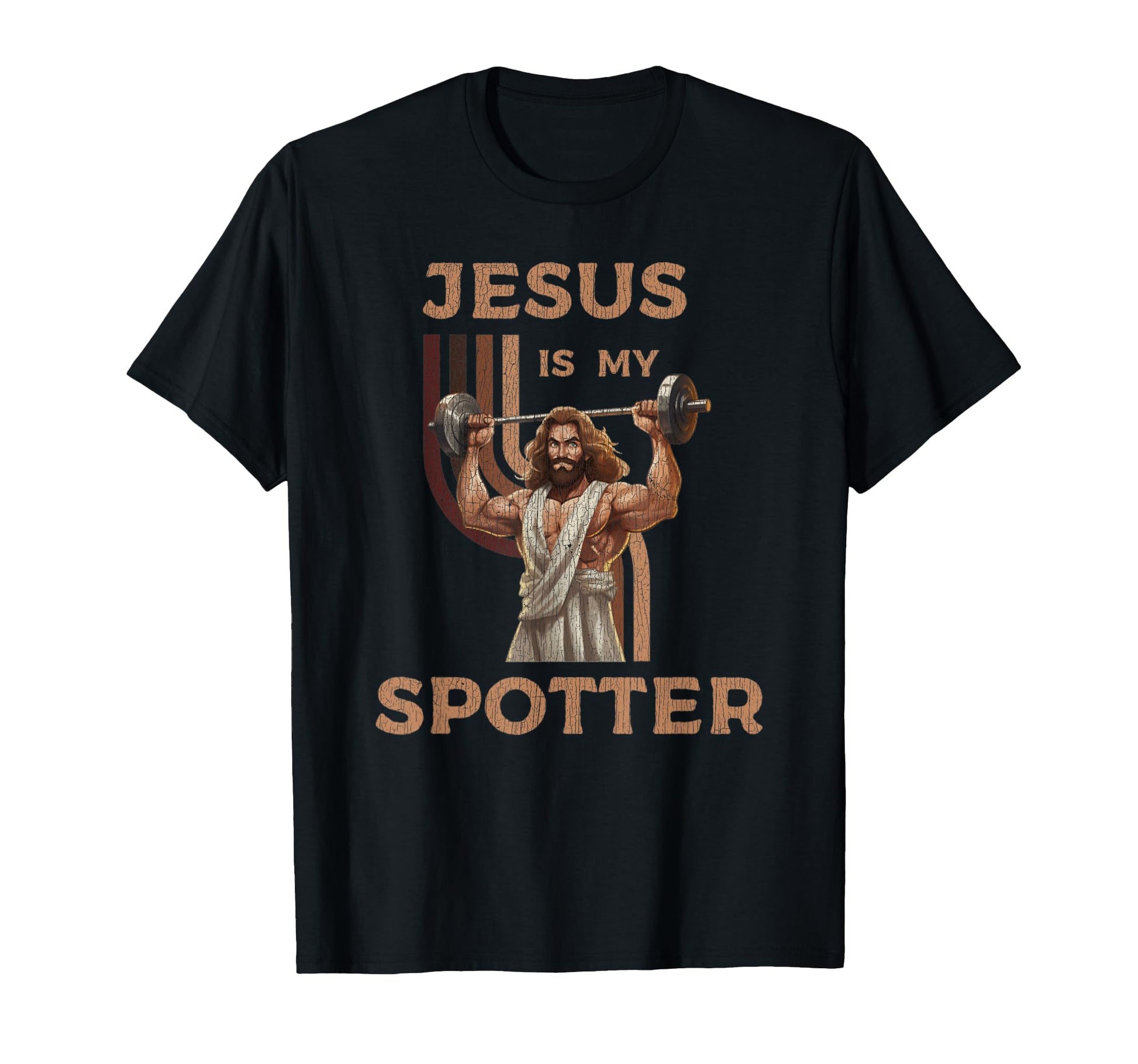 Jesus Is My Spotter Gym Fitness T-Shirt - Aesthetic Graphic for Adults - T-Shirt, Sweatshirt, Hoodie