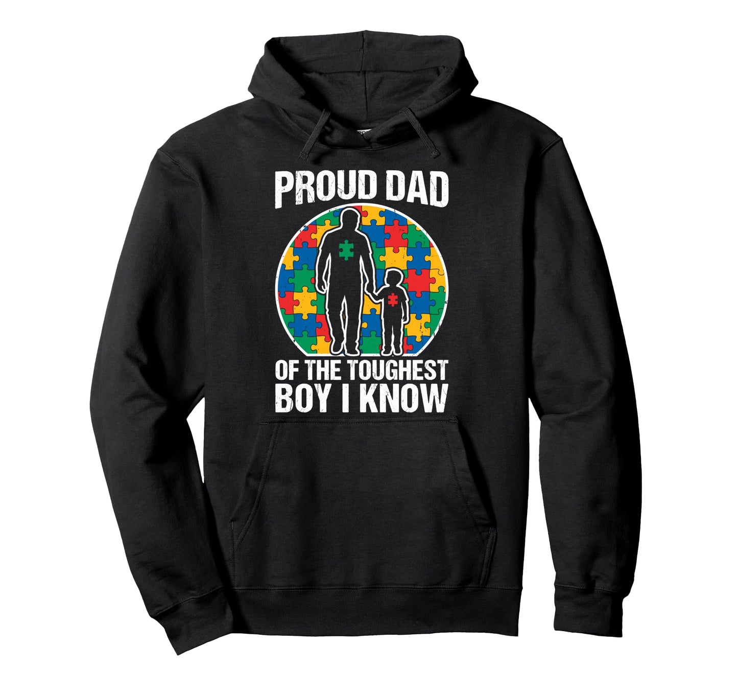 Support Autism Awareness Proud Dad Hoodie - Trendy Graphic Men Women - T-Shirt, Sweatshirt, Hoodie