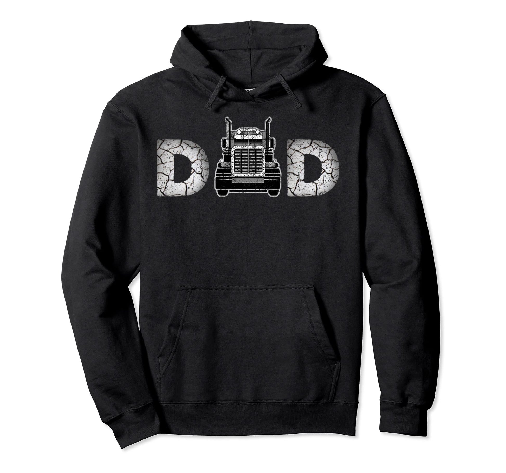 Funny My Dad Is Trucker Family Mom Daddy Hoodie - Graphic Print Men Women - T-Shirt, Sweatshirt, Hoodie