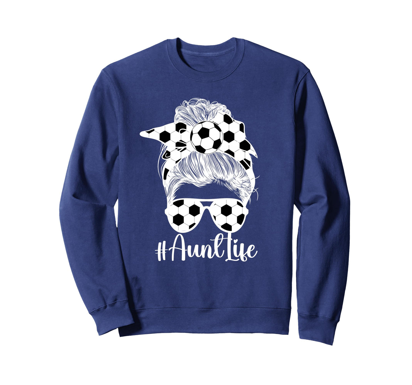 Soccer Aunt Life Auntie Soccer Sweatshirt - Minimalist Print Men Women - T-Shirt, Sweatshirt, Hoodie