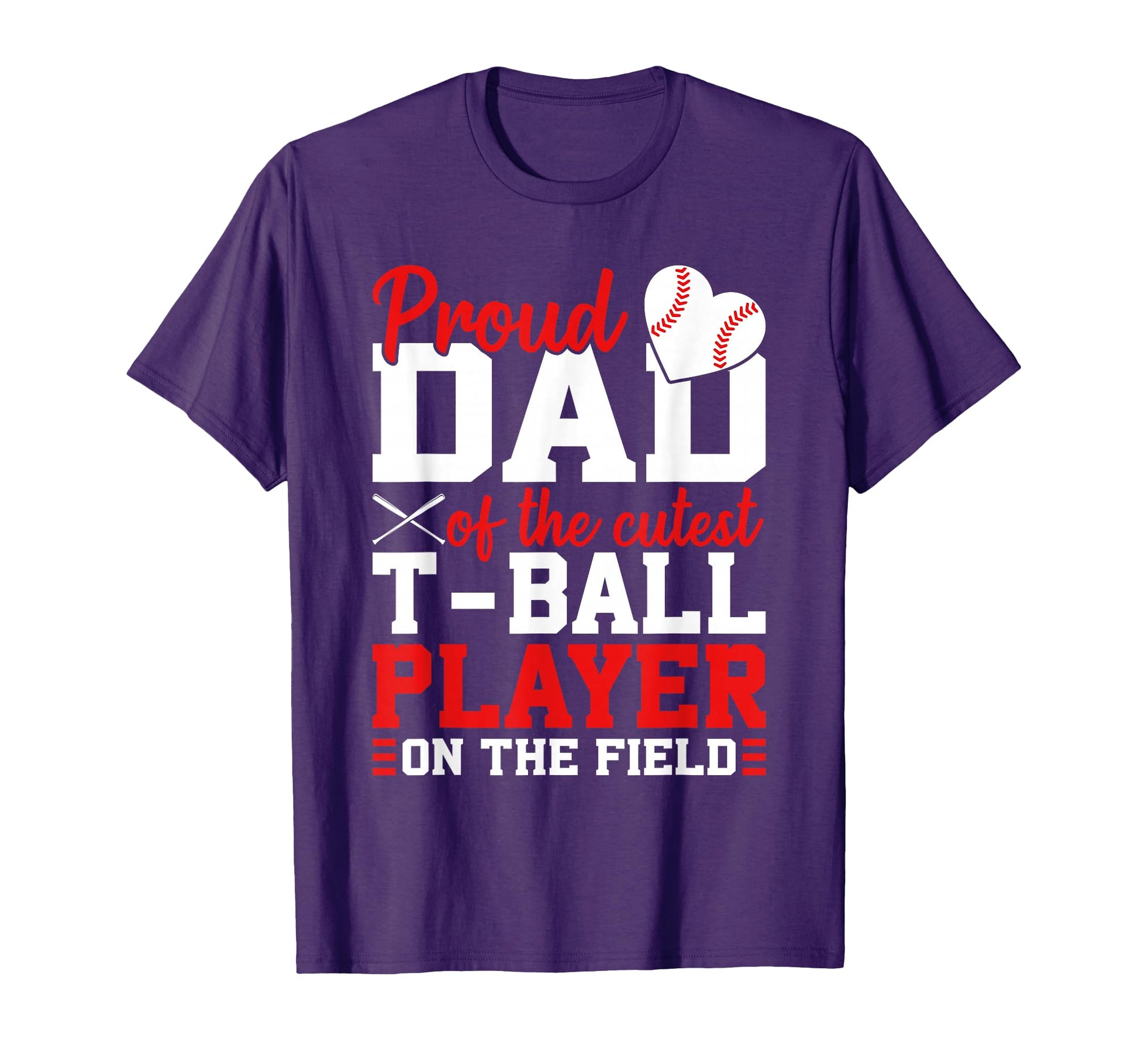T Ball Dad Cutest T Ball Player Ball Dad T-Shirt - Trendy Graphic Unisex - T-Shirt, Sweatshirt, Hoodie