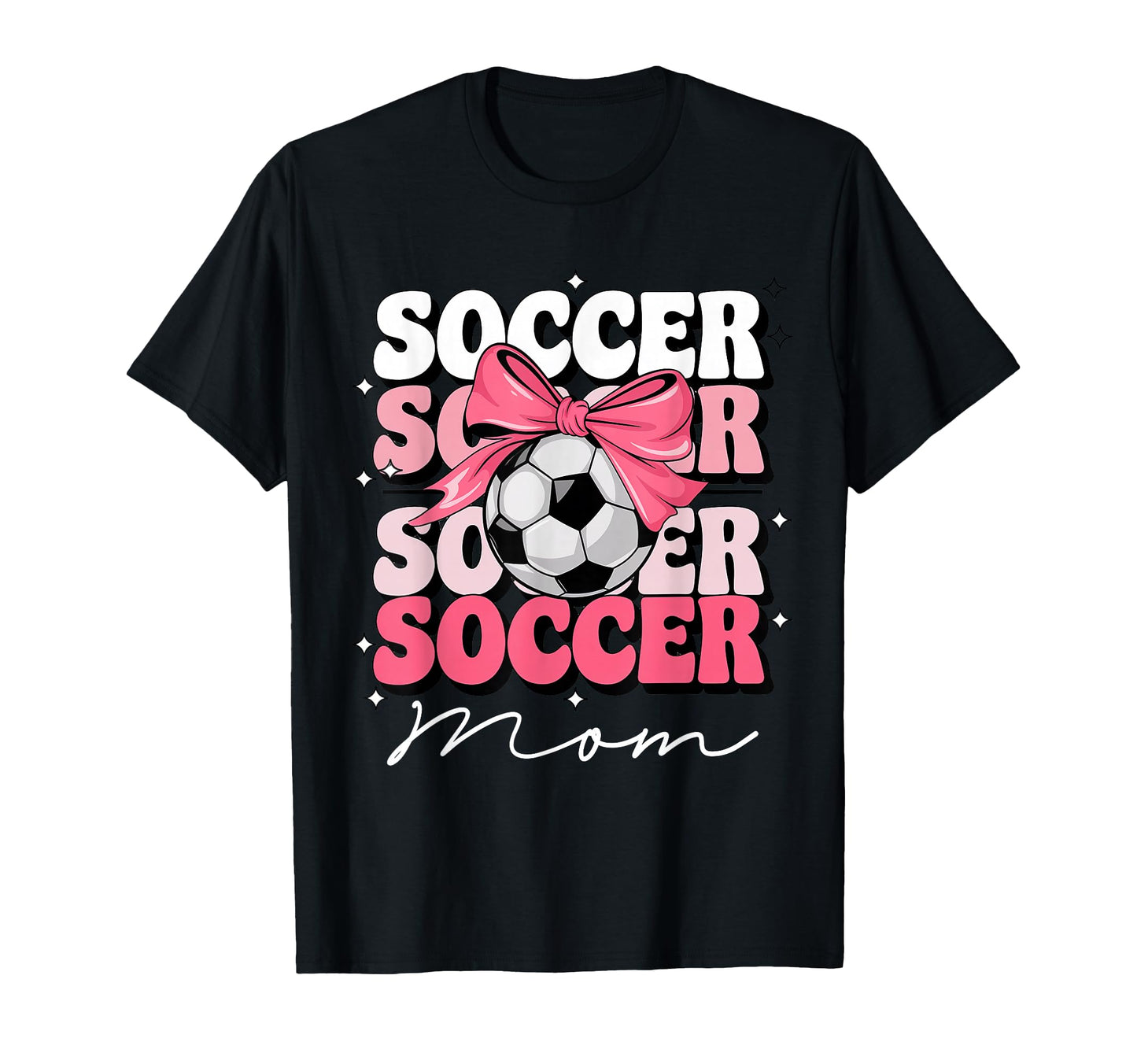 Groovy Soccer Mom Mother Coquette Bow T-Shirt - Novelty Apparel Unisex - T-Shirt, Sweatshirt, Hoodie