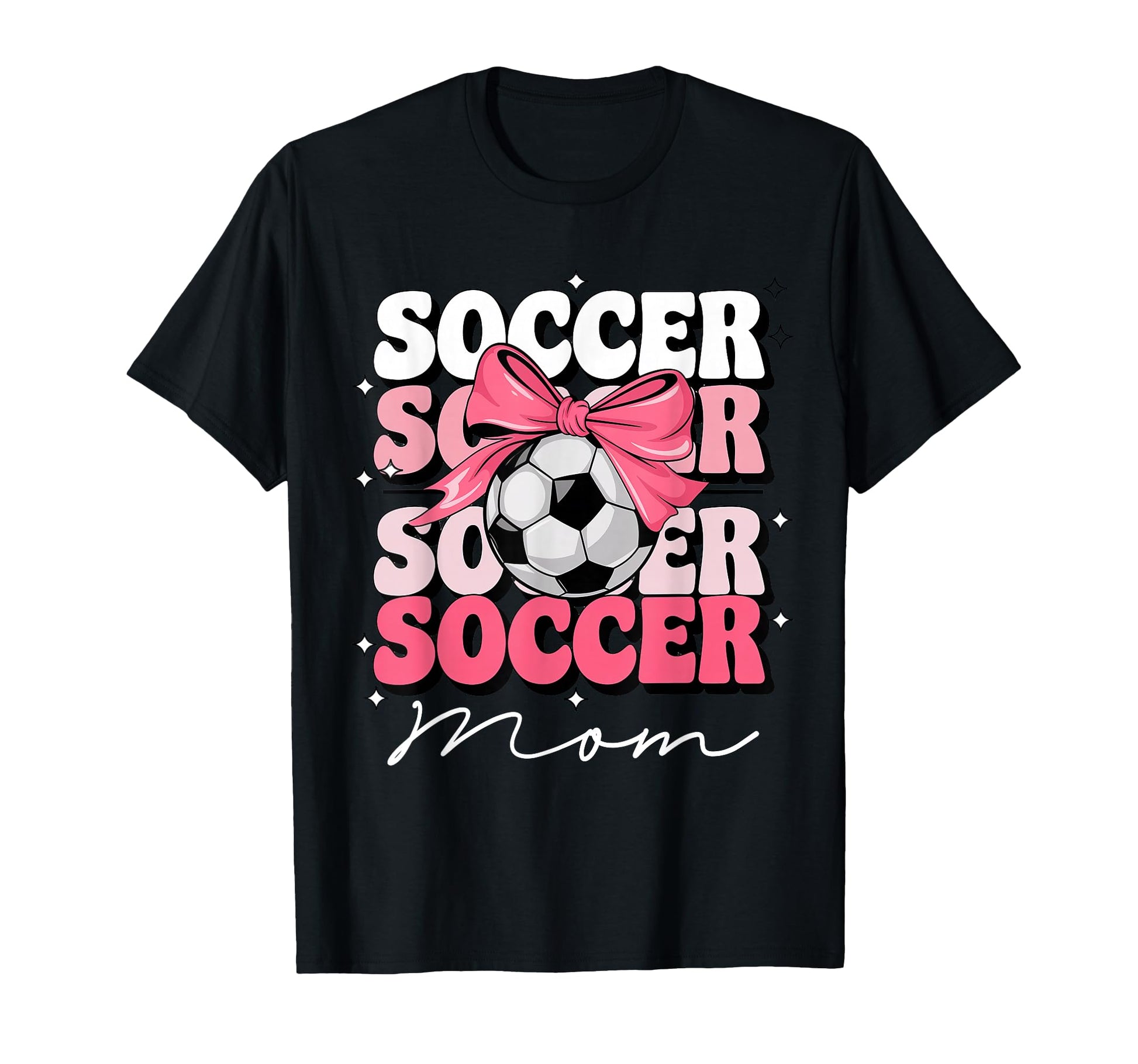 Groovy Soccer Mom Mother Coquette Bow T-Shirt - Novelty Apparel Unisex - T-Shirt, Sweatshirt, Hoodie