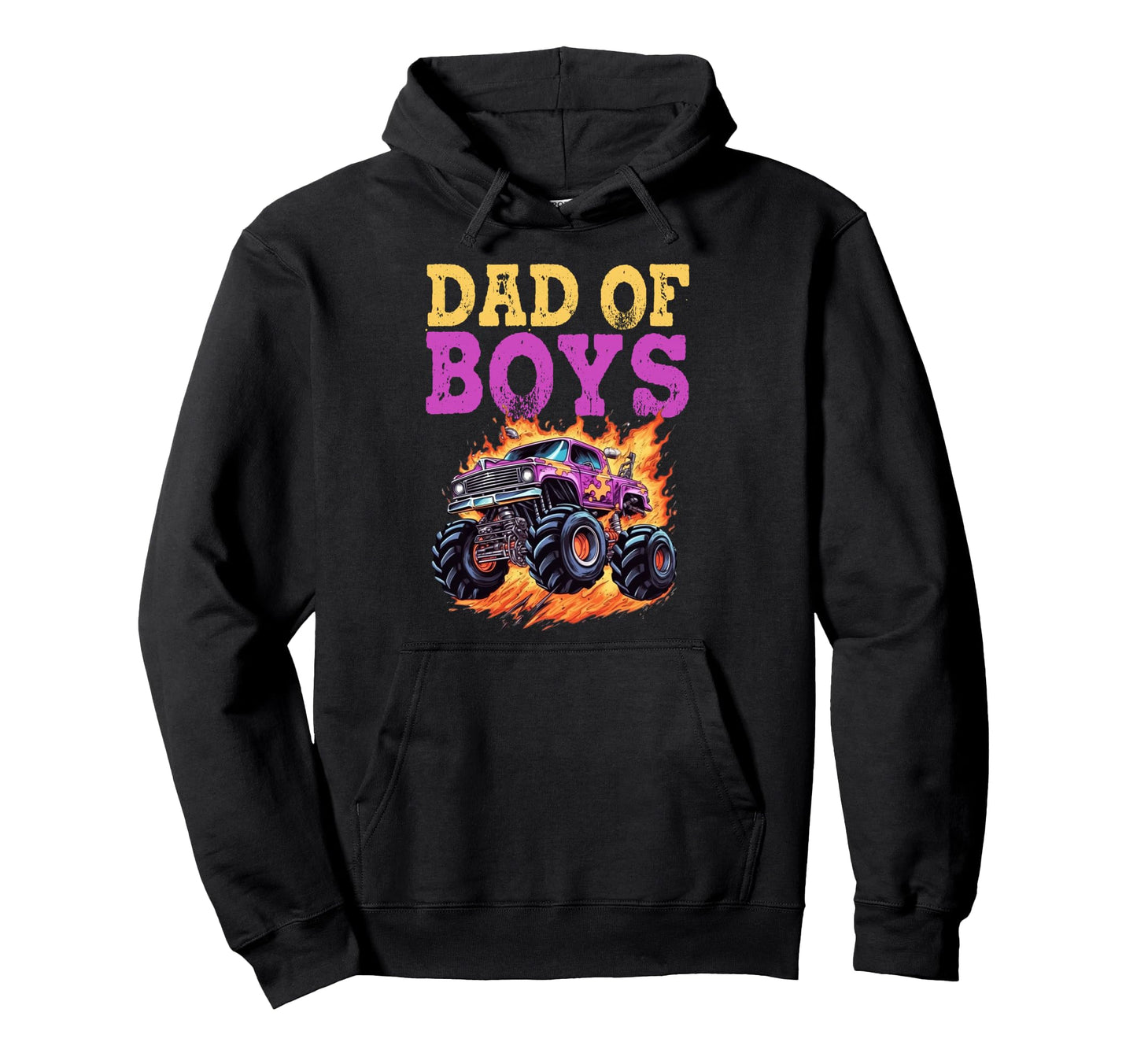 Monster Truck Dad Fathers Day Hoodie - Casual Everyday Wear for Adults - T-Shirt, Sweatshirt, Hoodie