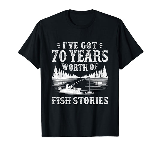70Th Birthday Fisherman Fishing 70 T-Shirt - Custom Art Print for Adults - T-Shirt, Sweatshirt, Hoodie