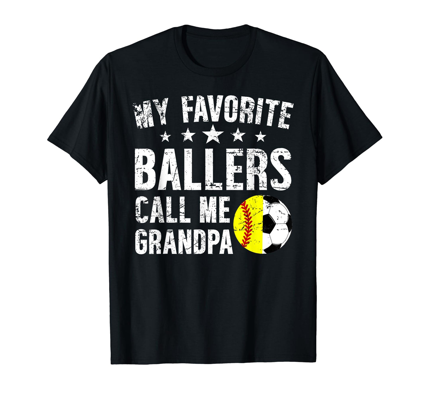 My Favorite Ballers Call Me Grandpa T-Shirt - Novelty Apparel for Adults - T-Shirt, Sweatshirt, Hoodie
