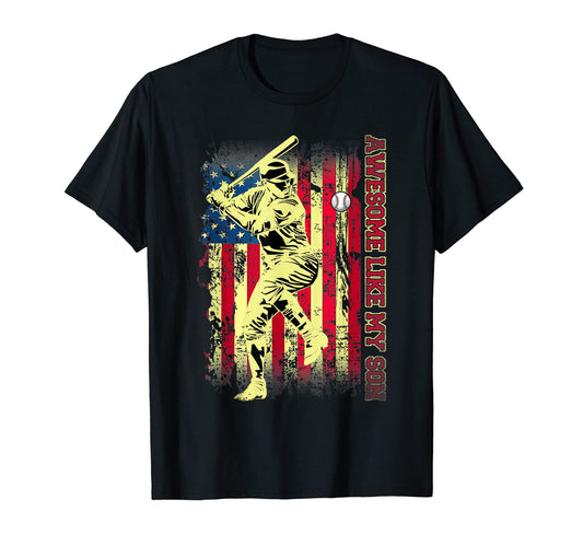 American Flag Baseball Awesome Like My T-Shirt - Graphic Print Men Women - T-Shirt, Sweatshirt, Hoodie