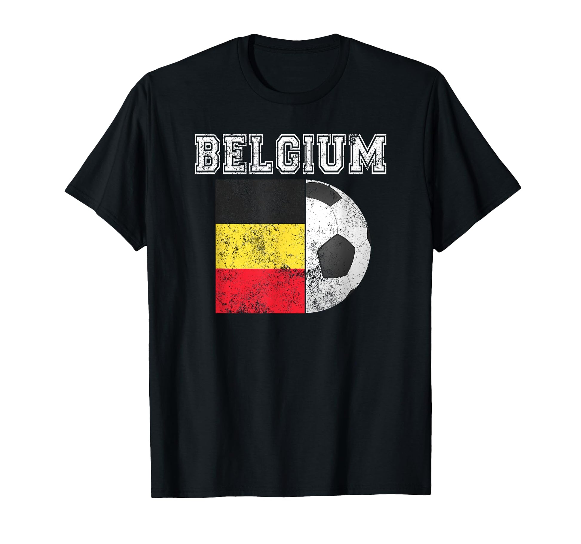 Belgium Flag Soccer Futbol T-Shirt - Casual Everyday Wear Men Women - T-Shirt, Sweatshirt, Hoodie