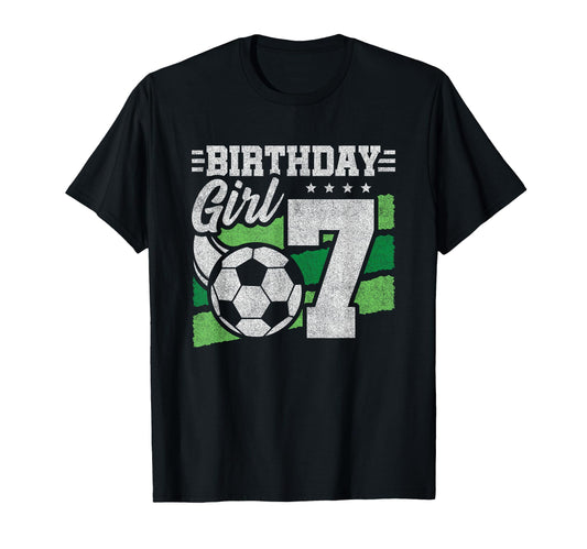 7Th Birthday Soccer Party 7 Year Old T-Shirt - Minimalist Print Men Women - T-Shirt, Sweatshirt, Hoodie