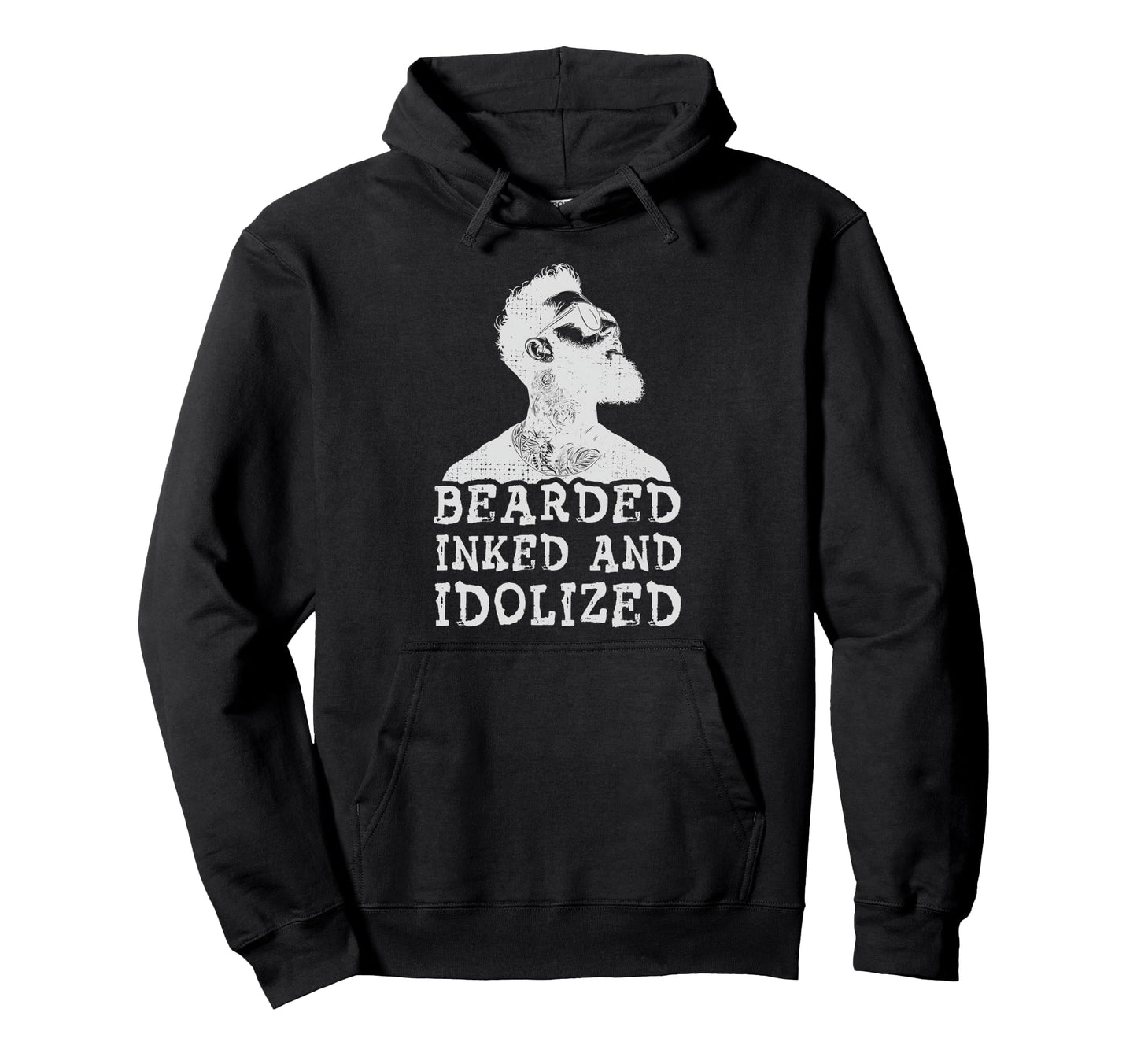 Bearded Inked And Awesome Tattooed Dad Hoodie - Novelty Apparel Men Women - T-Shirt, Sweatshirt, Hoodie