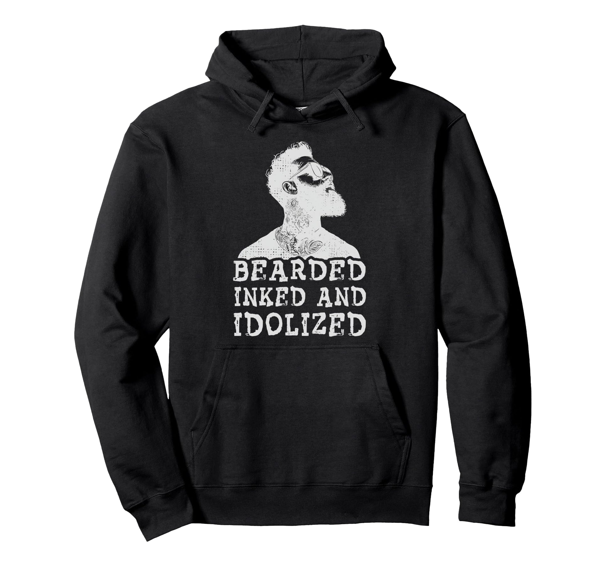 Bearded Inked And Awesome Tattooed Dad Hoodie - Novelty Apparel Men Women - T-Shirt, Sweatshirt, Hoodie