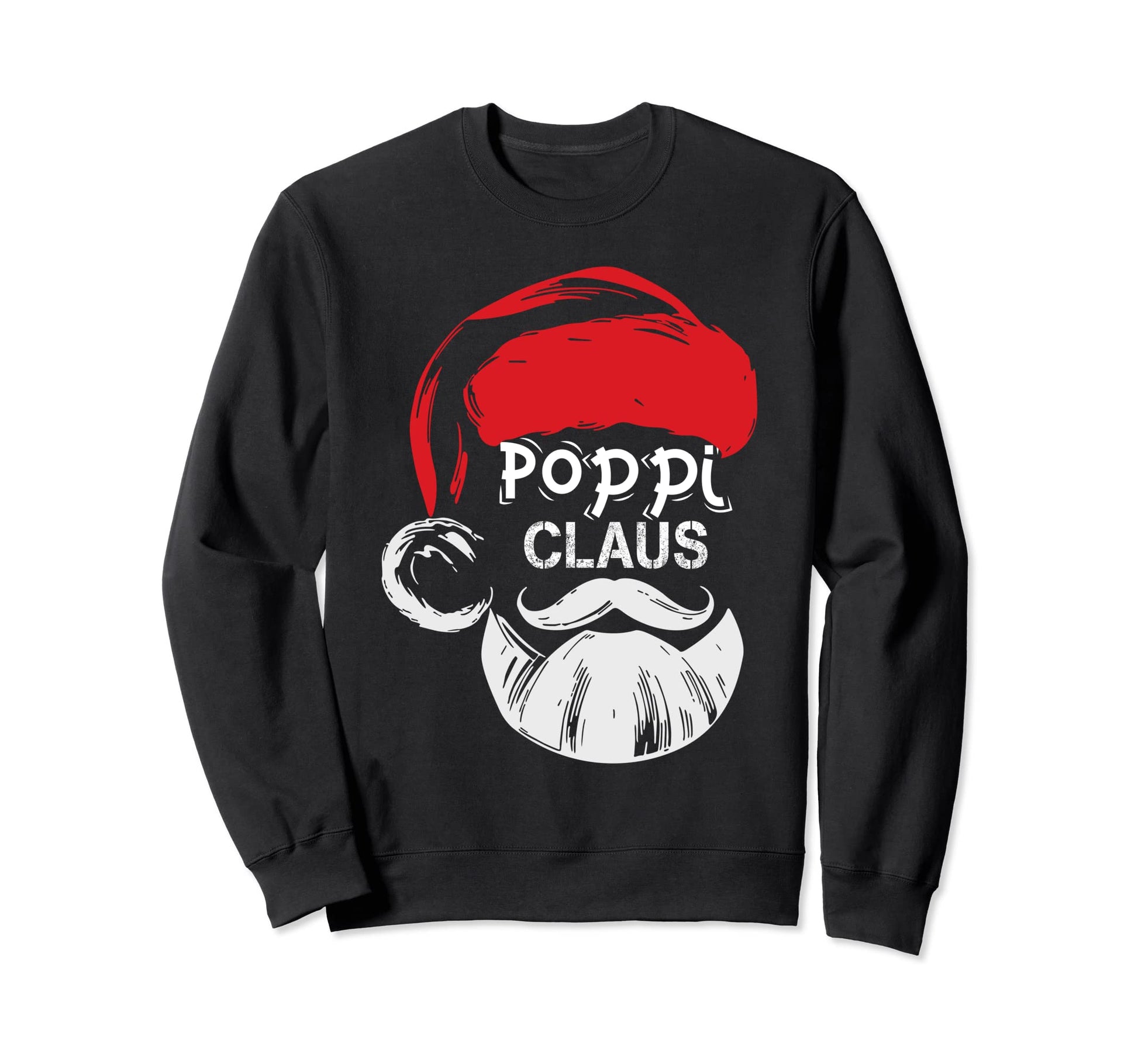 Poppi Claus Gift Personalized Grandpa Sweatshirt - Trendy Graphic Unisex - T-Shirt, Sweatshirt, Hoodie