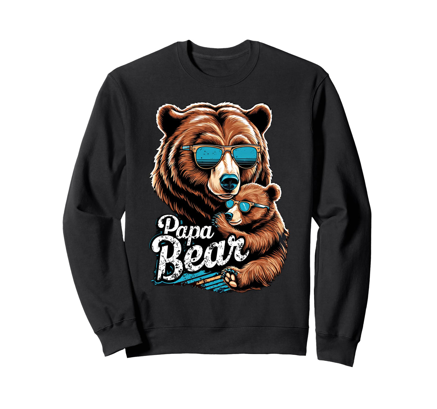 Papa Bear Husband Father Family Fathers Sweatshirt - Unique Graphic Unisex - T-Shirt, Sweatshirt, Hoodie