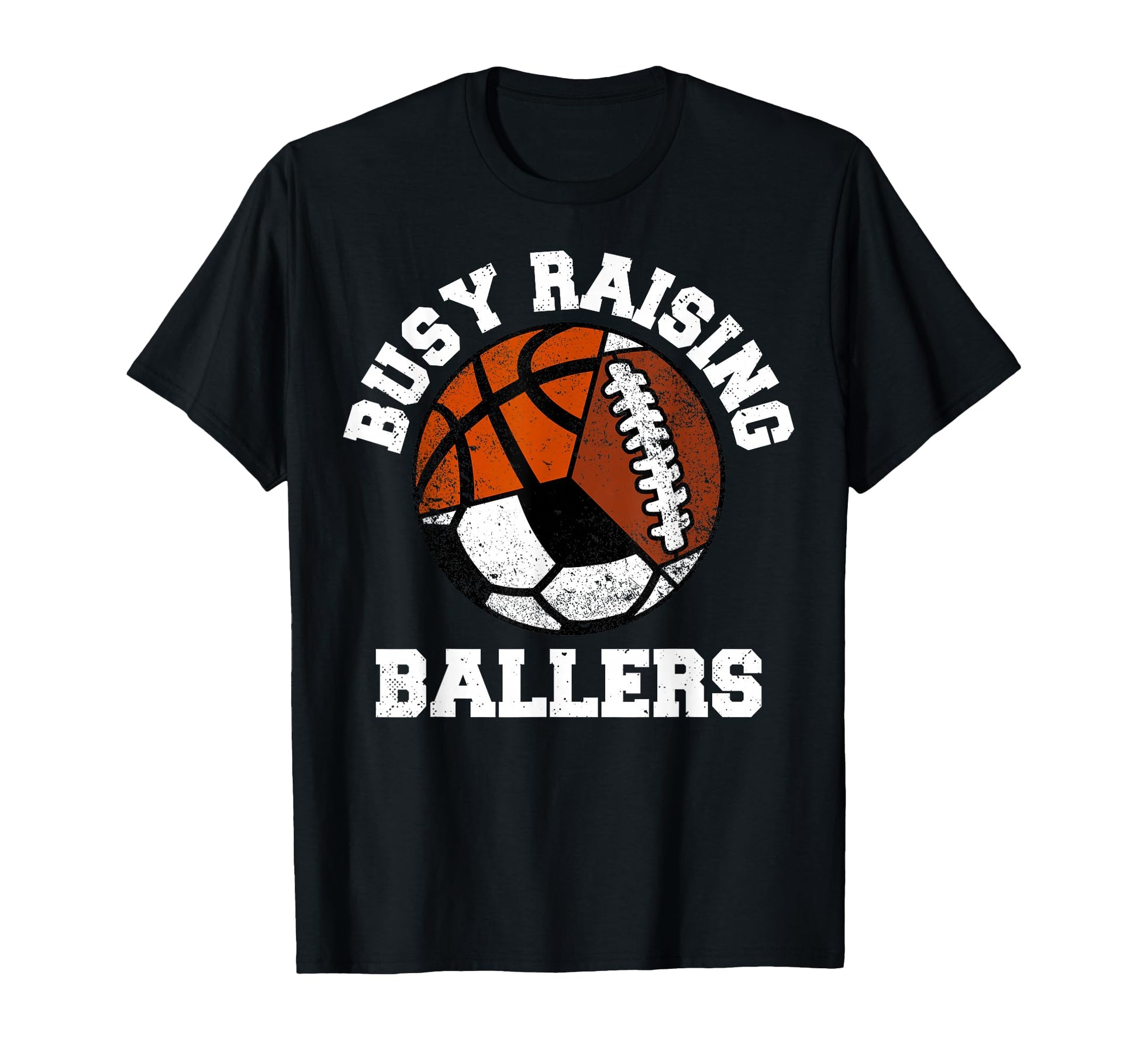 Busy Raising Ballers Funny Football T-Shirt - Trendy Graphic for Adults - T-Shirt, Sweatshirt, Hoodie