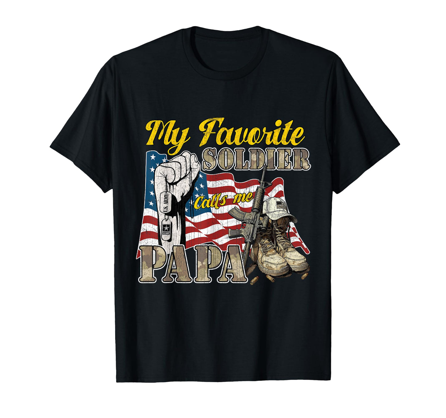 My Favorite Soldier Calls Me Papa Proud T-Shirt - Aesthetic Graphic Unisex - T-Shirt, Sweatshirt, Hoodie