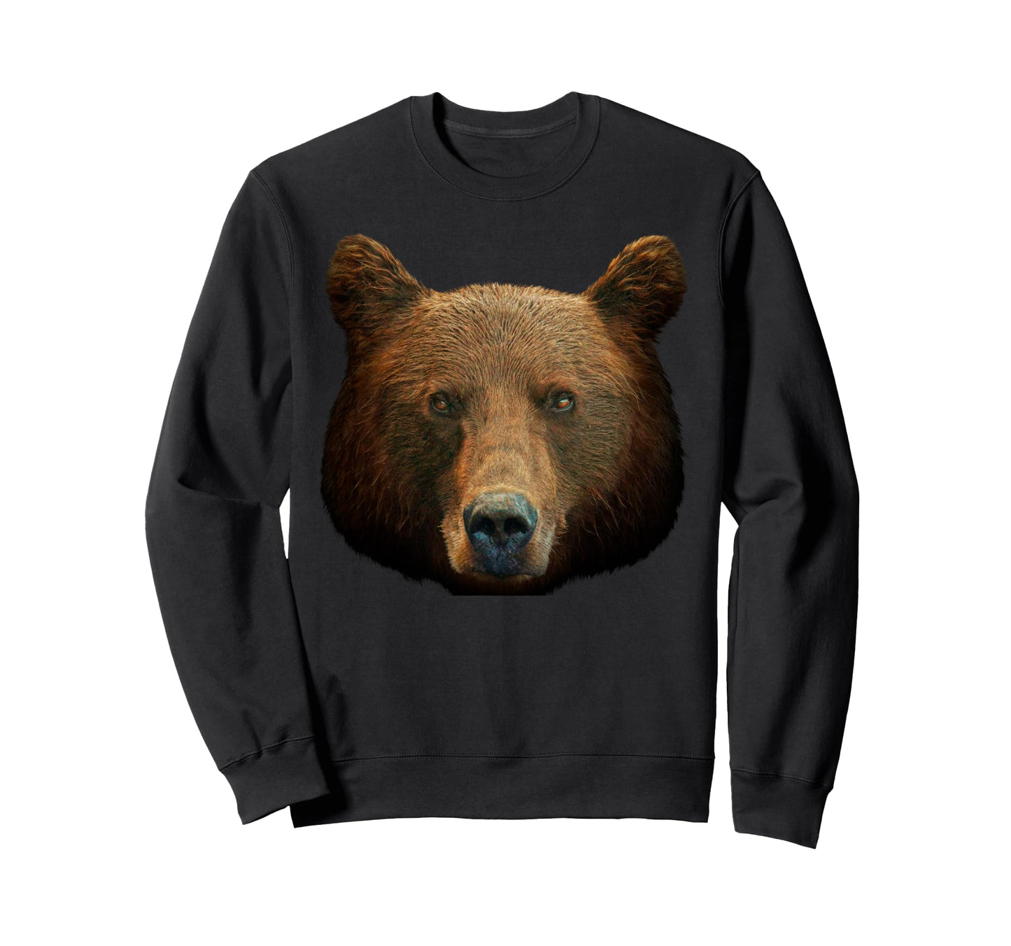 Bear Brown Head Bear Motif Bear Sweatshirt - Aesthetic Graphic for Adults - T-Shirt, Sweatshirt, Hoodie