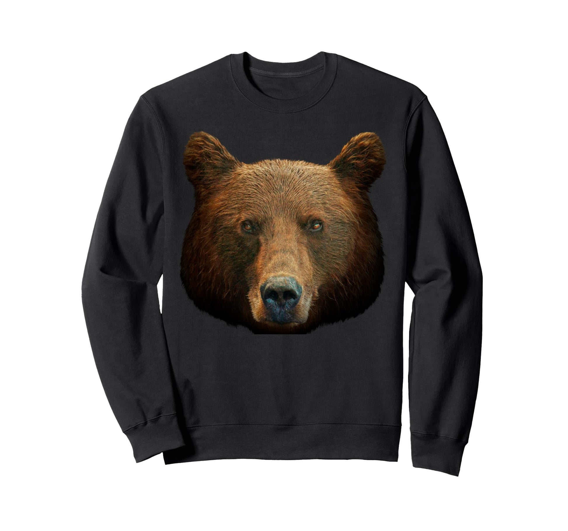 Bear Brown Head Bear Motif Bear Sweatshirt - Aesthetic Graphic for Adults - T-Shirt, Sweatshirt, Hoodie