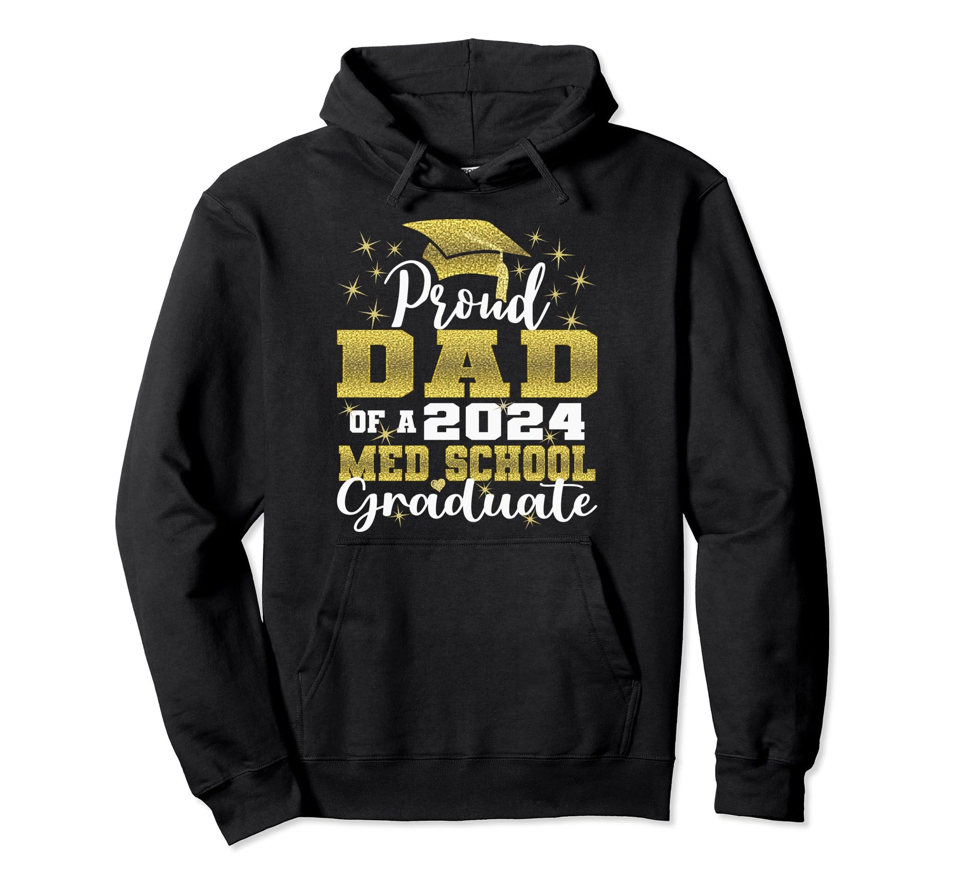 Proud Dad 2024 Class Med School Graduate Hoodie - Trendy Graphic Unisex - T-Shirt, Sweatshirt, Hoodie