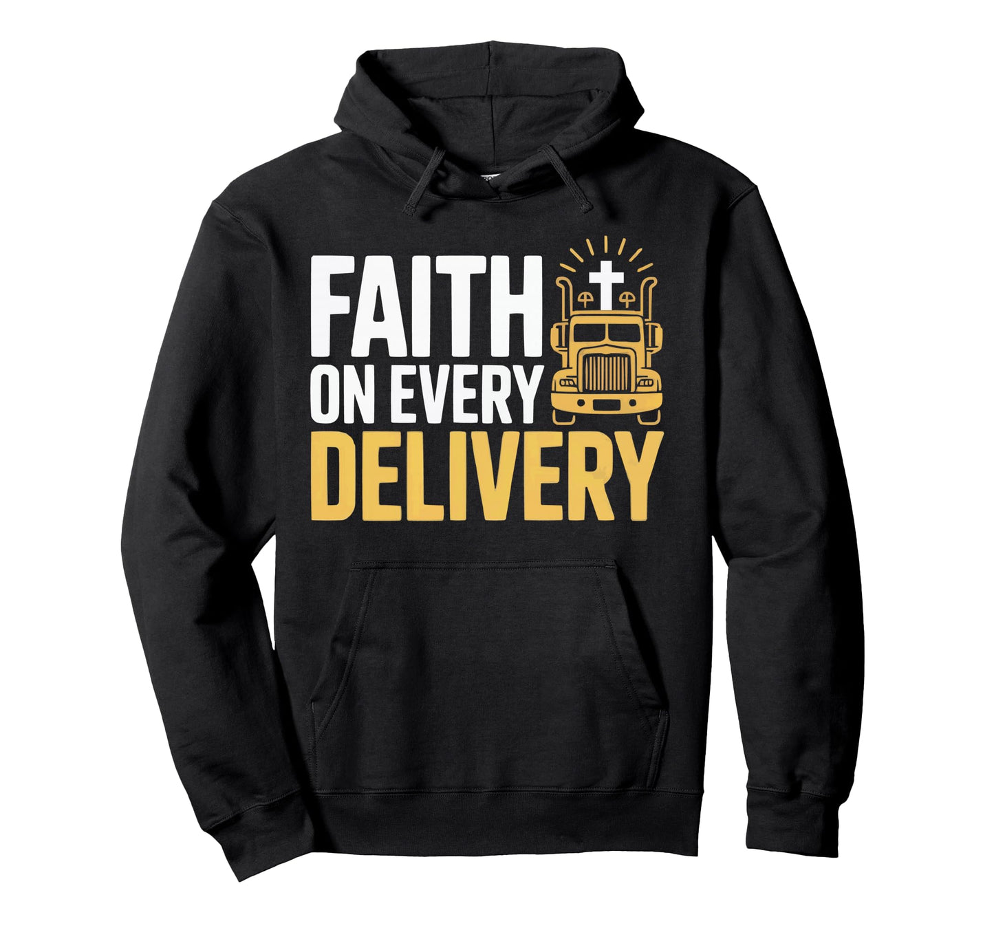 Christian Truck Driver Trucker Hoodie - Minimalist Print for Adults - T-Shirt, Sweatshirt, Hoodie