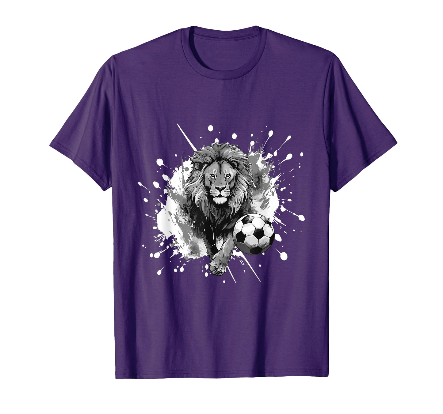 Lion Playing Soccer Sports Team T-Shirt - Custom Art Print for Adults - T-Shirt, Sweatshirt, Hoodie