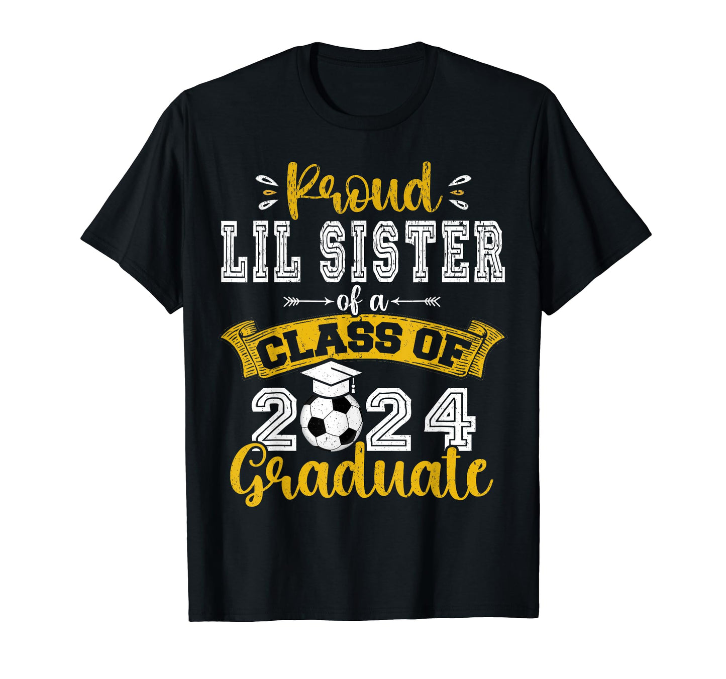 Proud Lil Sister Class 2024 Graduate T-Shirt - Aesthetic Graphic Unisex - T-Shirt, Sweatshirt, Hoodie