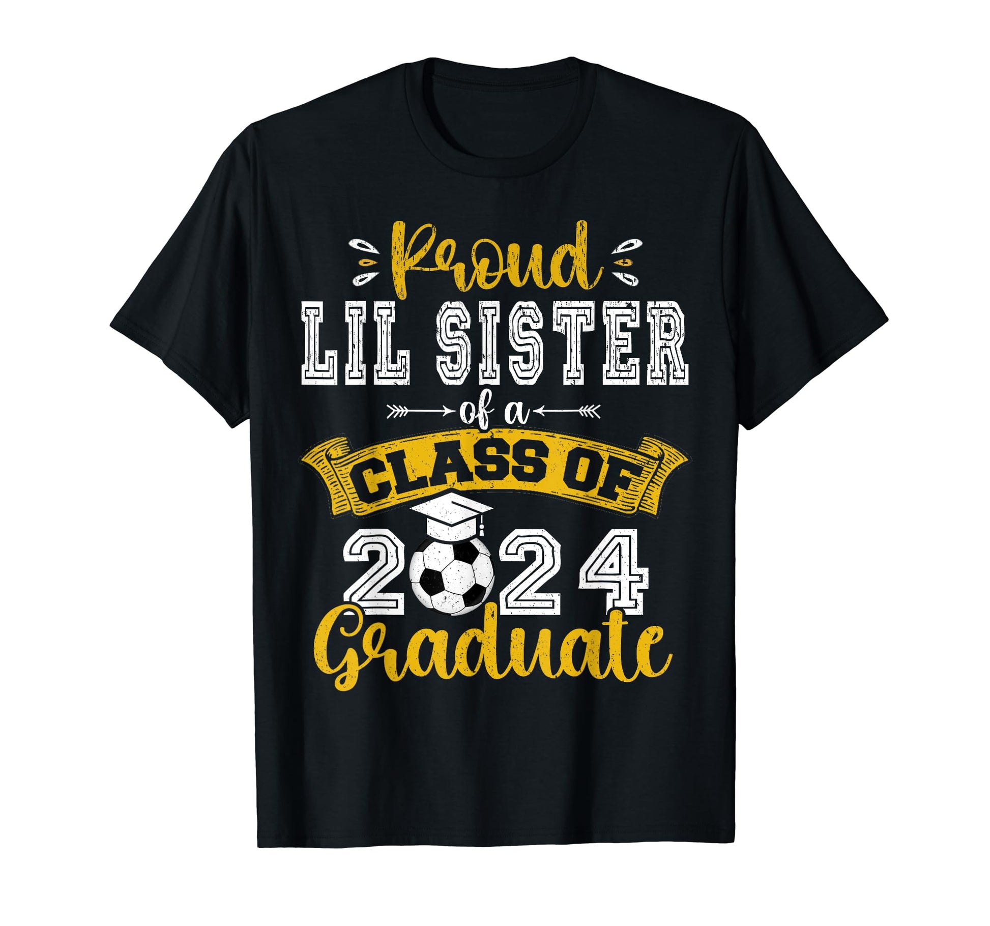 Proud Lil Sister Class 2024 Graduate T-Shirt - Aesthetic Graphic Unisex - T-Shirt, Sweatshirt, Hoodie
