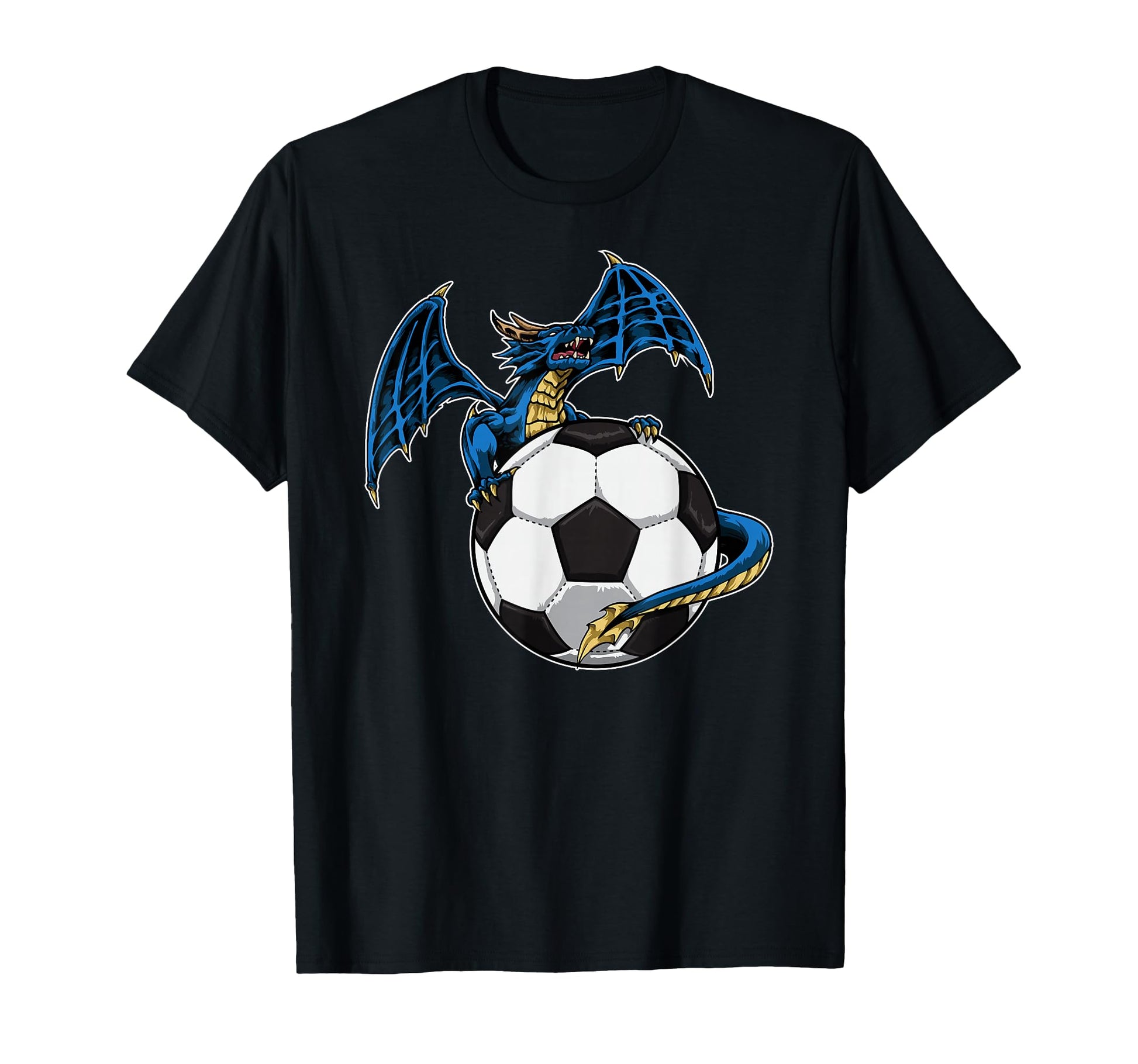 Soccer Dragon Sitting Soccer Ball T-Shirt - Trendy Graphic for Adults - T-Shirt, Sweatshirt, Hoodie