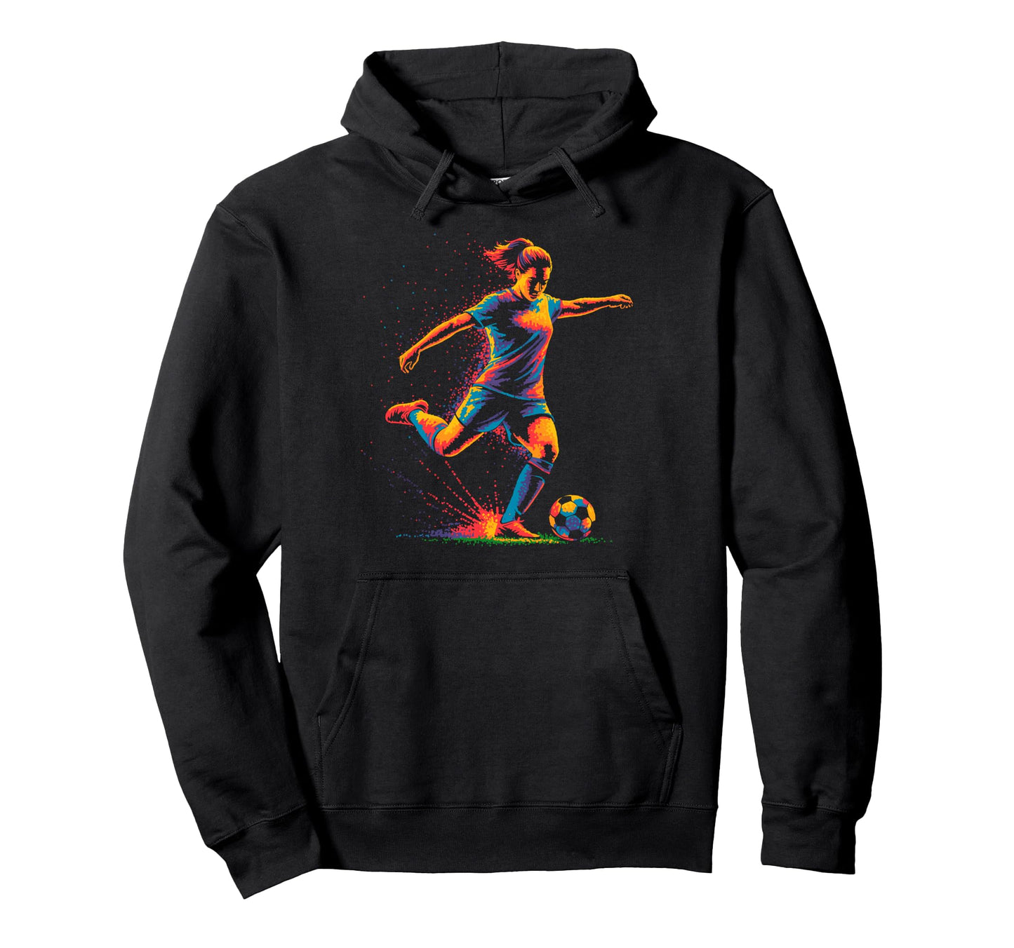 Colorful Funny Soccer Fan Dad Mom Game Hoodie - Unique Graphic for Adults - T-Shirt, Sweatshirt, Hoodie