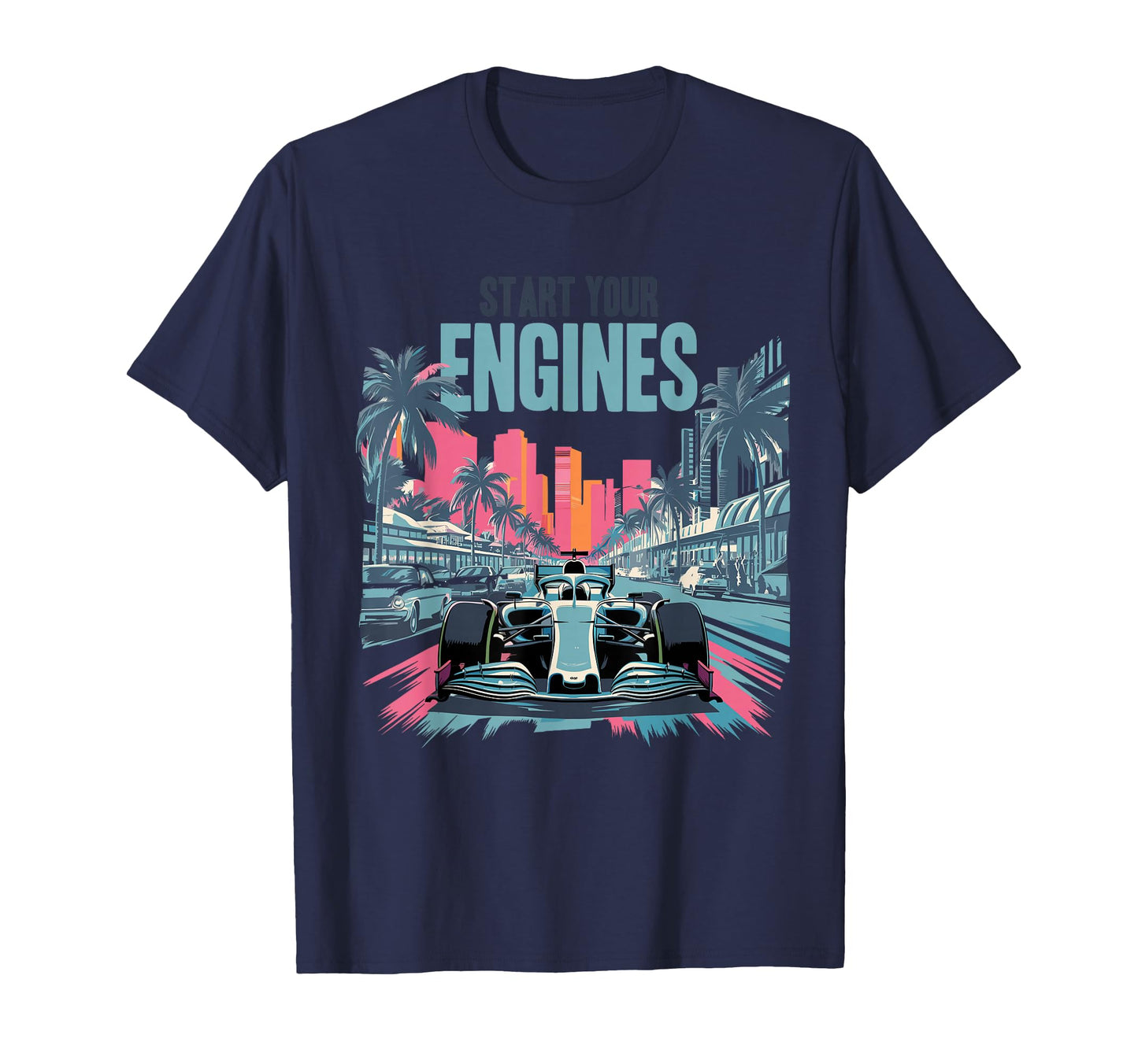 Miami Pit Crew Costume Car Racing T-Shirt - Aesthetic Graphic Men Women - T-Shirt, Sweatshirt, Hoodie